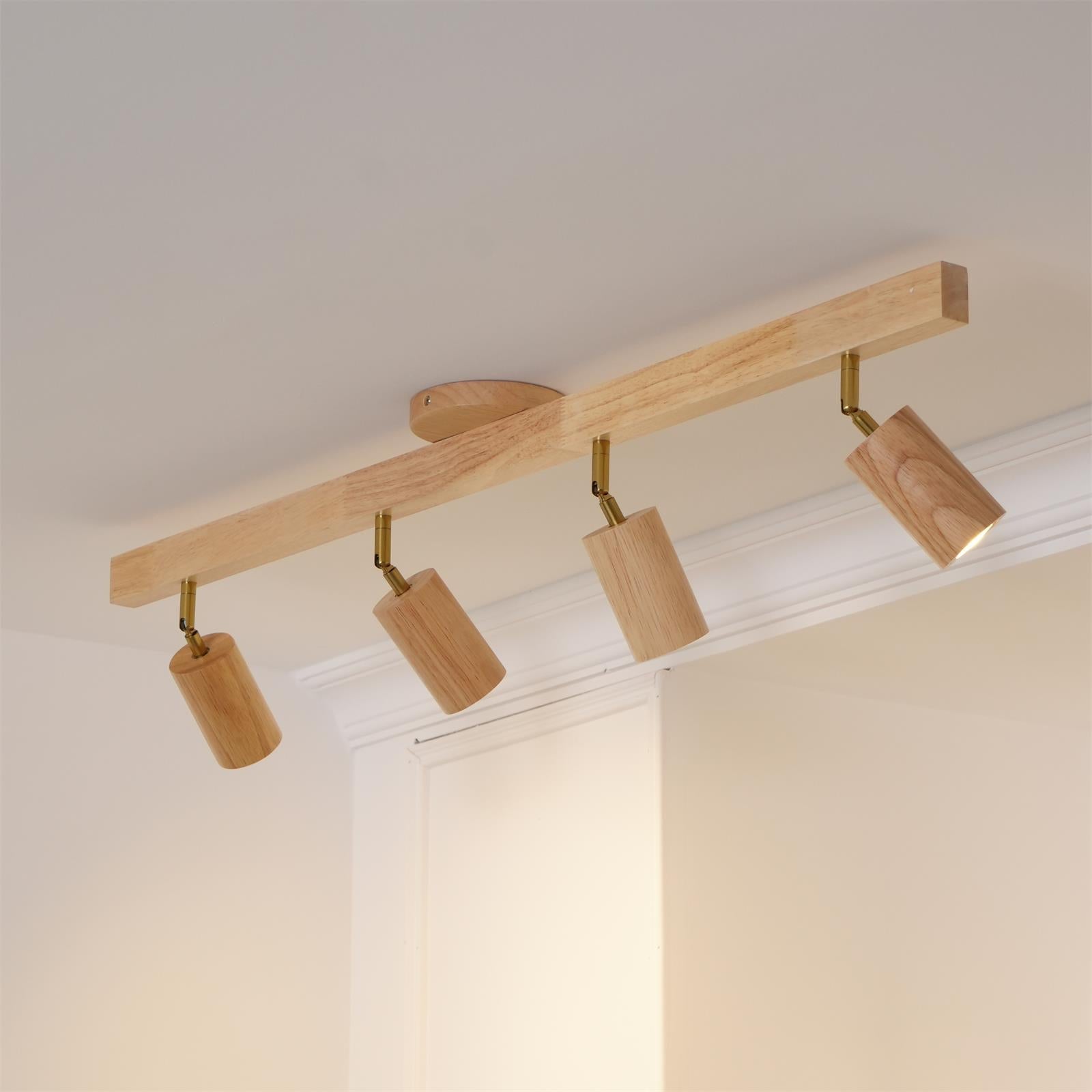 Aim Illuminazione a Binario Classica in Legno con Faretto