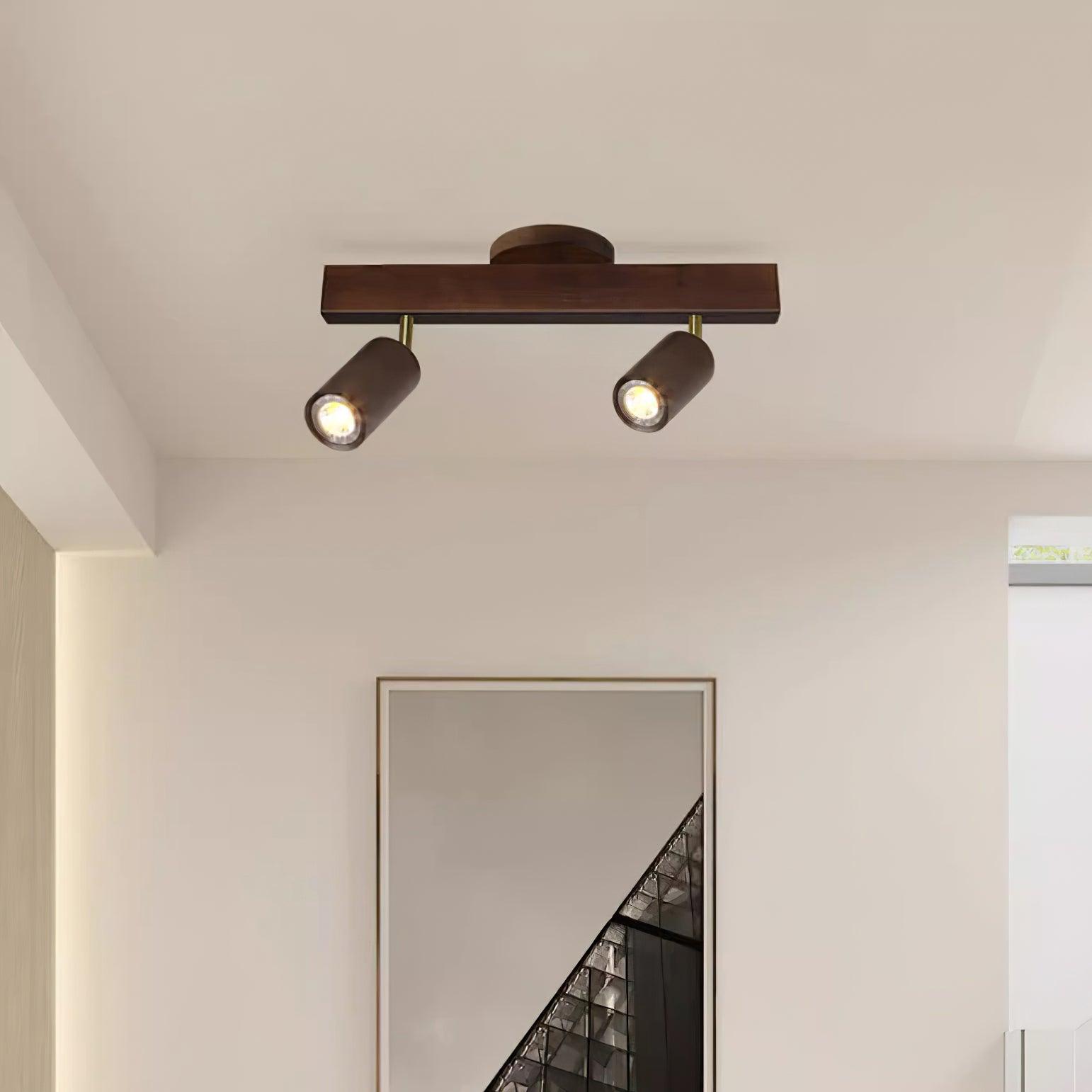 Aim Illuminazione a Binario Classica in Legno con Faretto