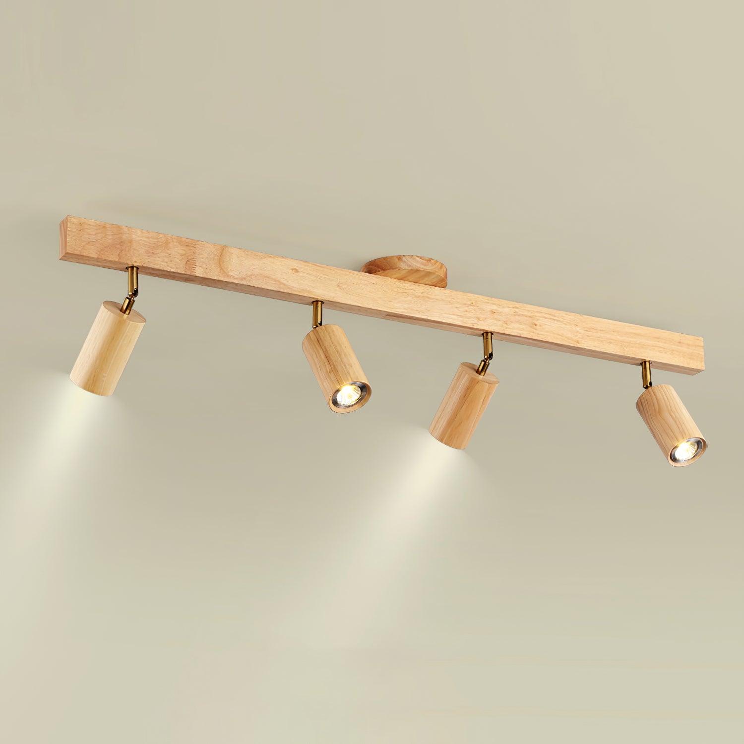 Aim Illuminazione a Binario Classica in Legno con Faretto