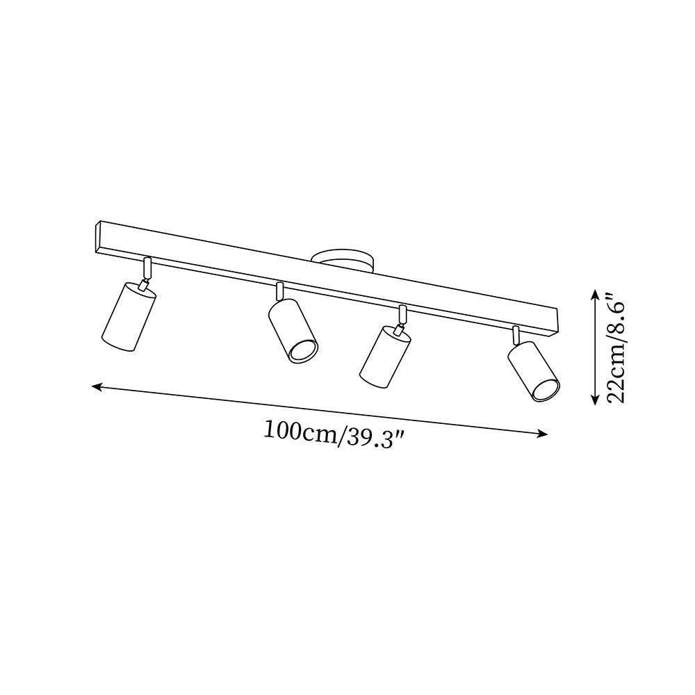 Aim Illuminazione a Binario Classica in Legno con Faretto