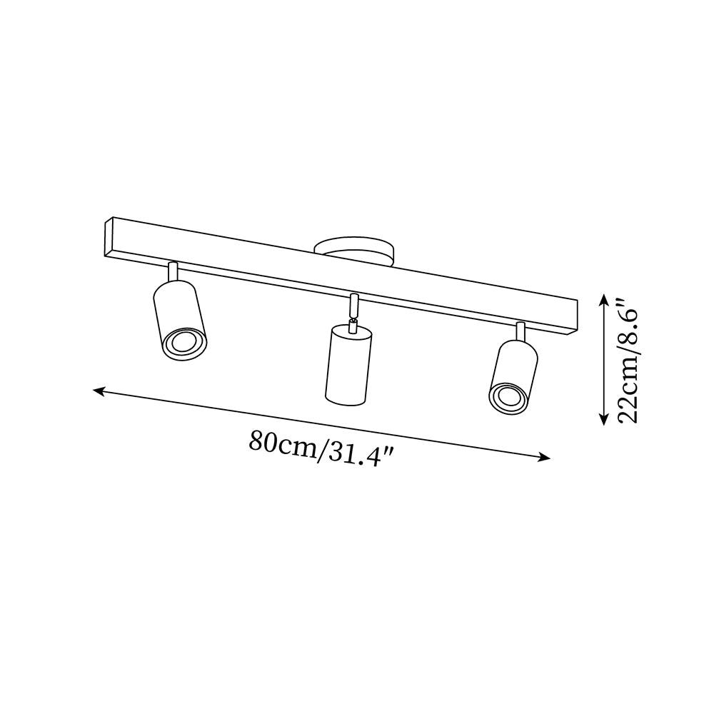 Aim Illuminazione a Binario Classica in Legno con Faretto