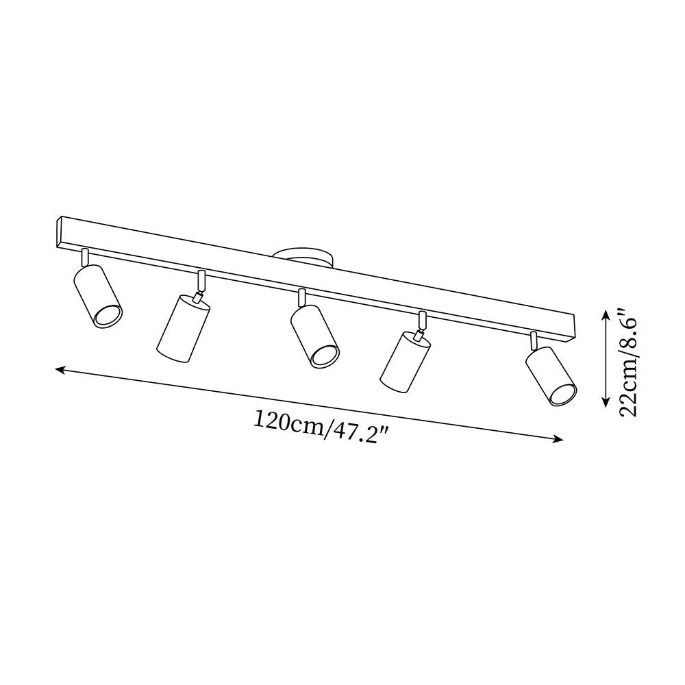 Aim Illuminazione a Binario Classica in Legno con Faretto
