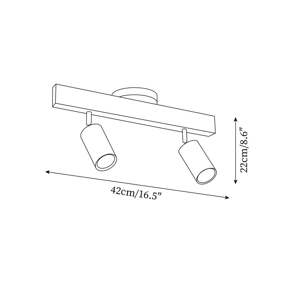 Aim Illuminazione a Binario Classica in Legno con Faretto
