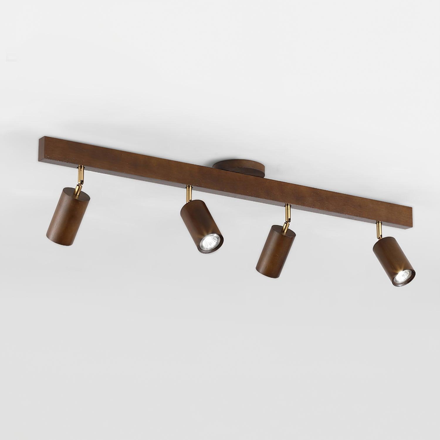 Aim Illuminazione a Binario Classica in Legno con Faretto