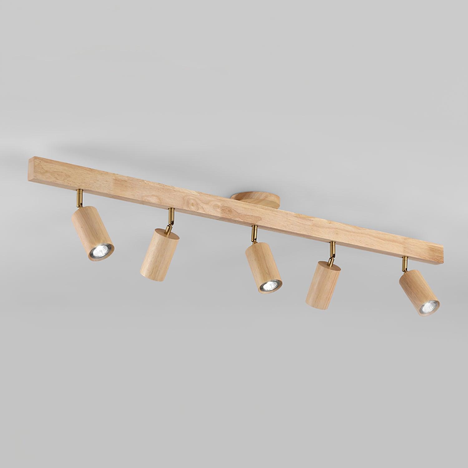 Aim Illuminazione a Binario Classica in Legno con Faretto