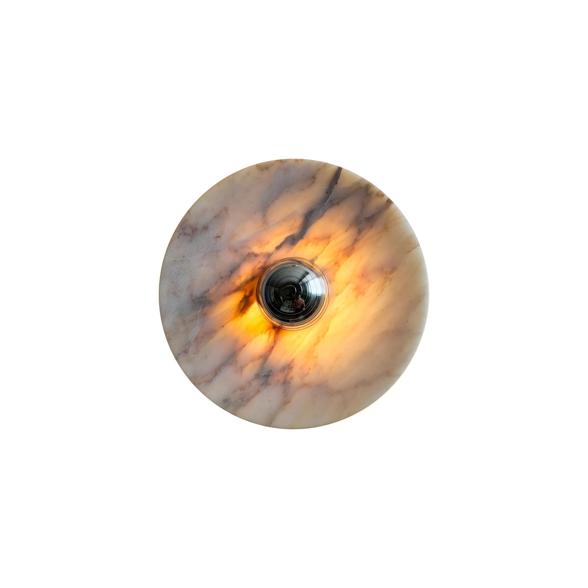 Alba Modern Minimalist Chrome Marble Metal Wall Lamp - Lamp Copper
