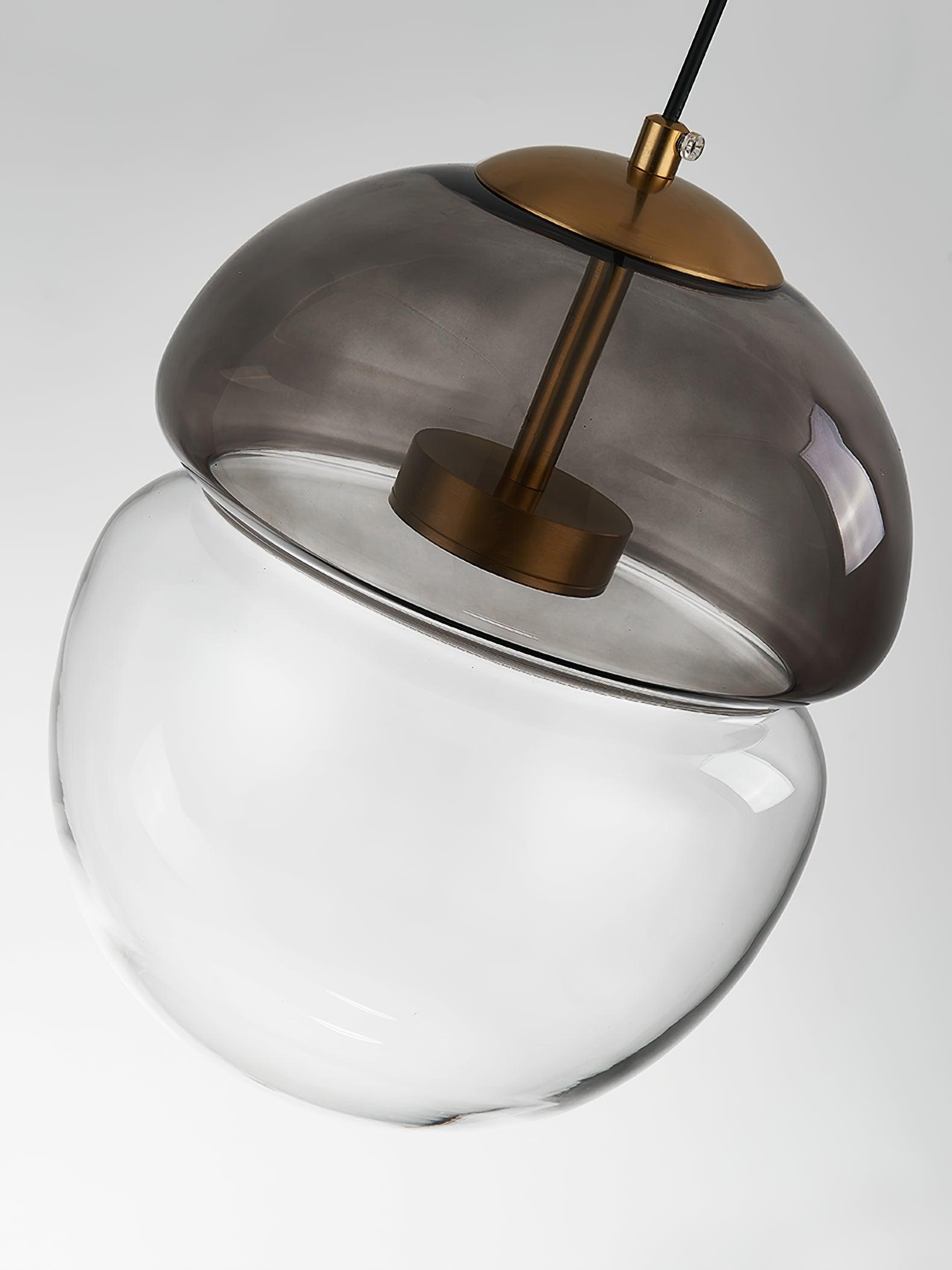 Aged Modern Minimalist Dome Metal Glass Pendant Light - Blowlighting