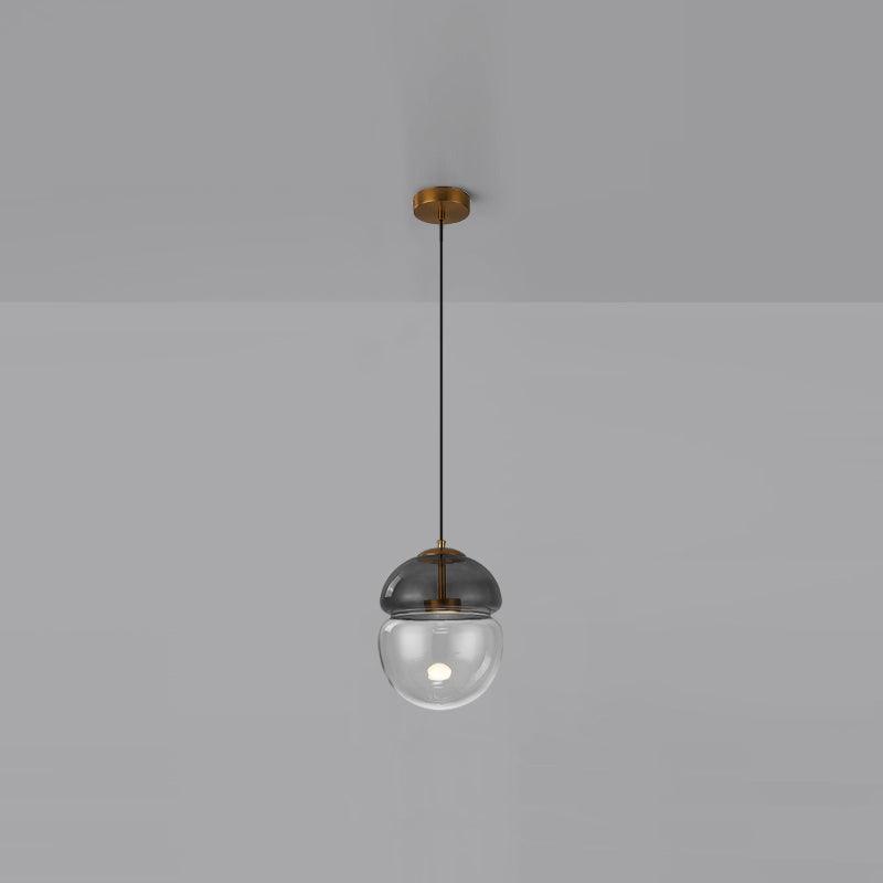 Aged Modern Minimalist Dome Metal Glass Pendant Light - Blowlighting