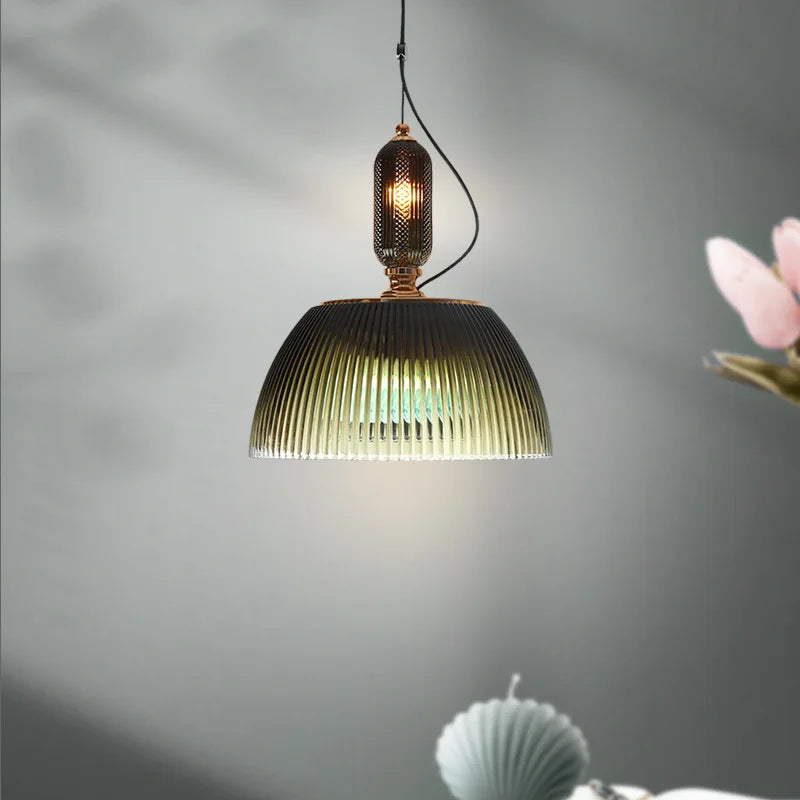 Silva Vintage LED Metallo Vetro Sospensione Verde Soggiorno Camera da letto Ristorante