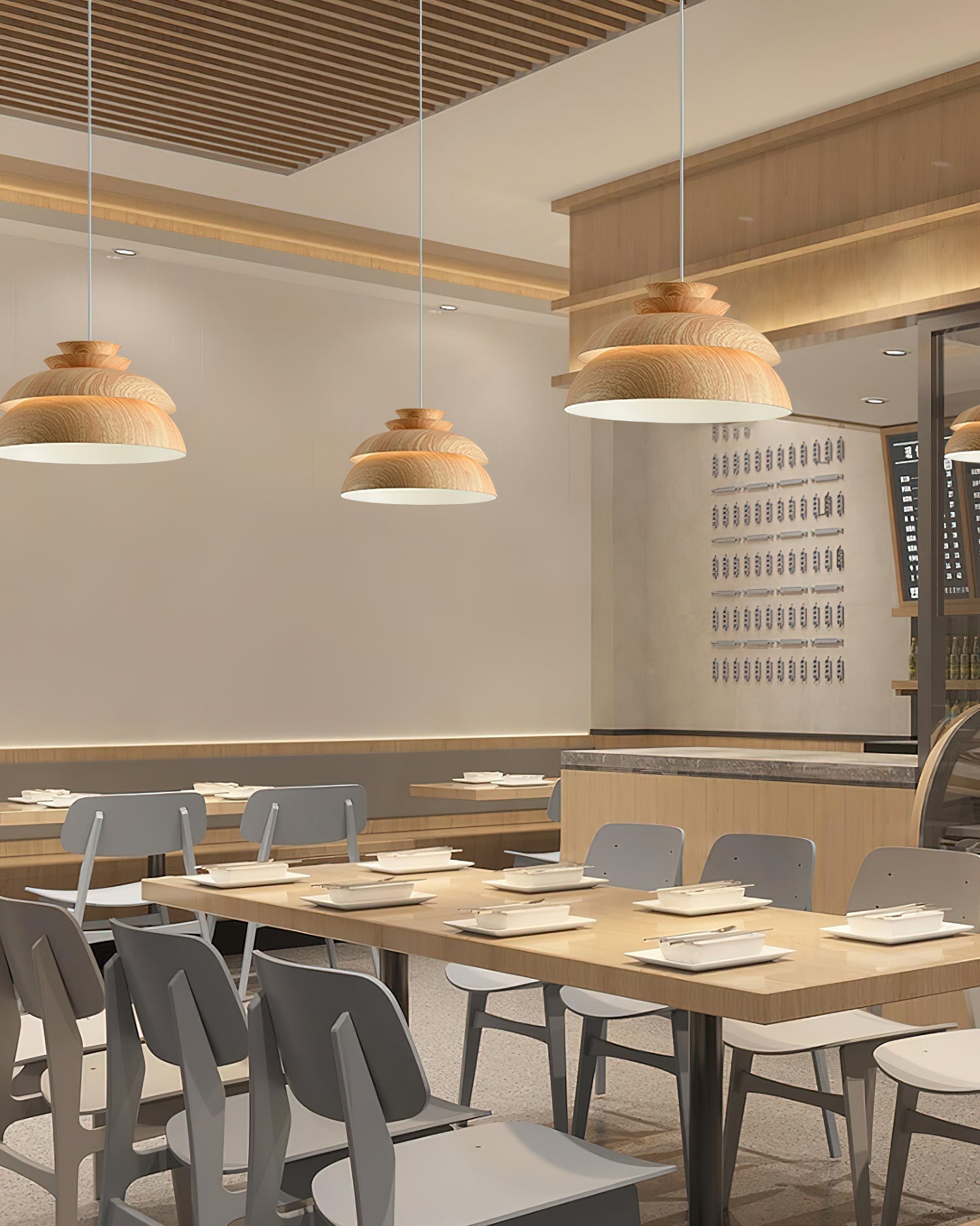 Pendant Lamp Aluminum Layered Dome Modern Minimalist - Letslighting