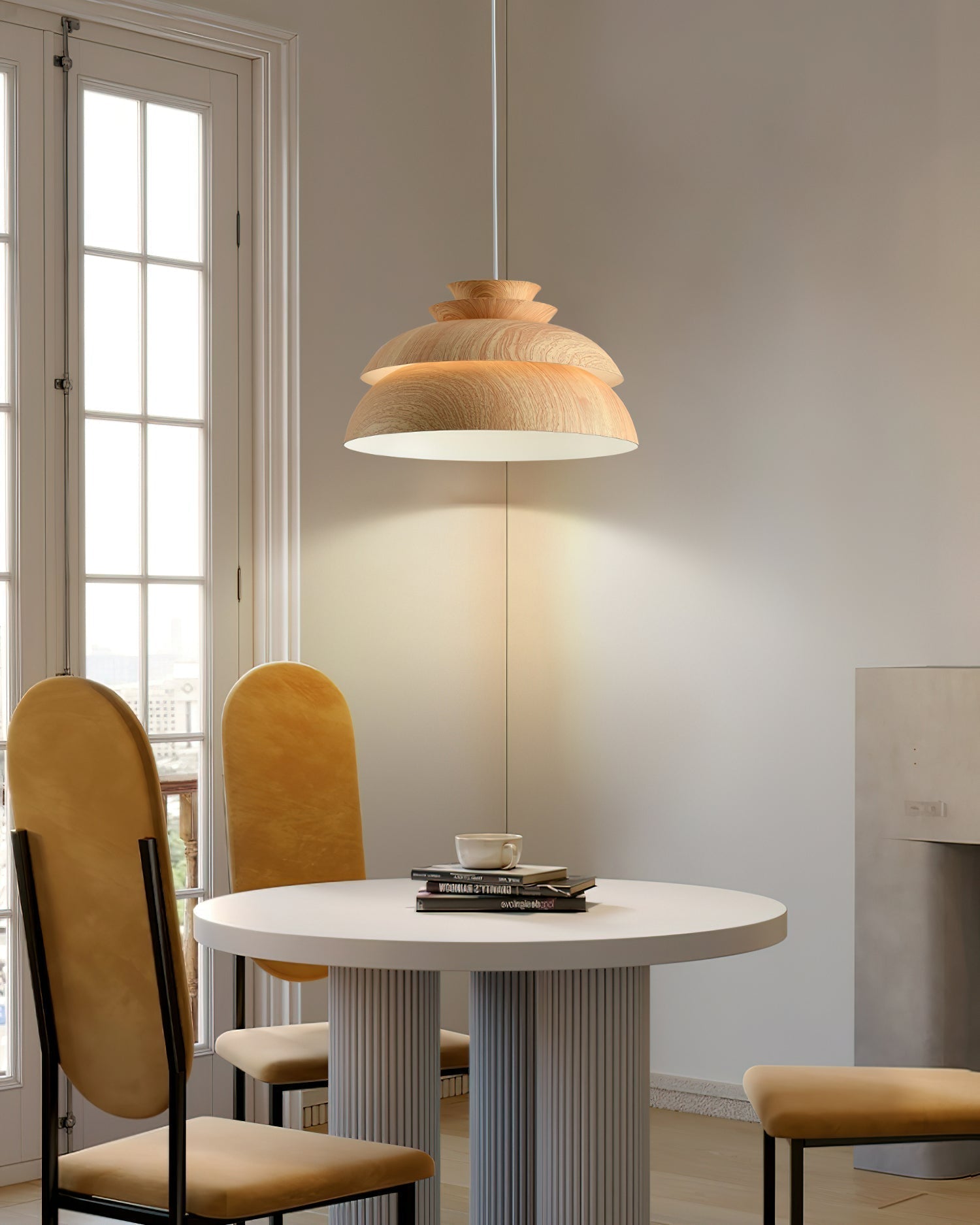 Pendant Lamp Aluminum Layered Dome Modern Minimalist - Letslighting
