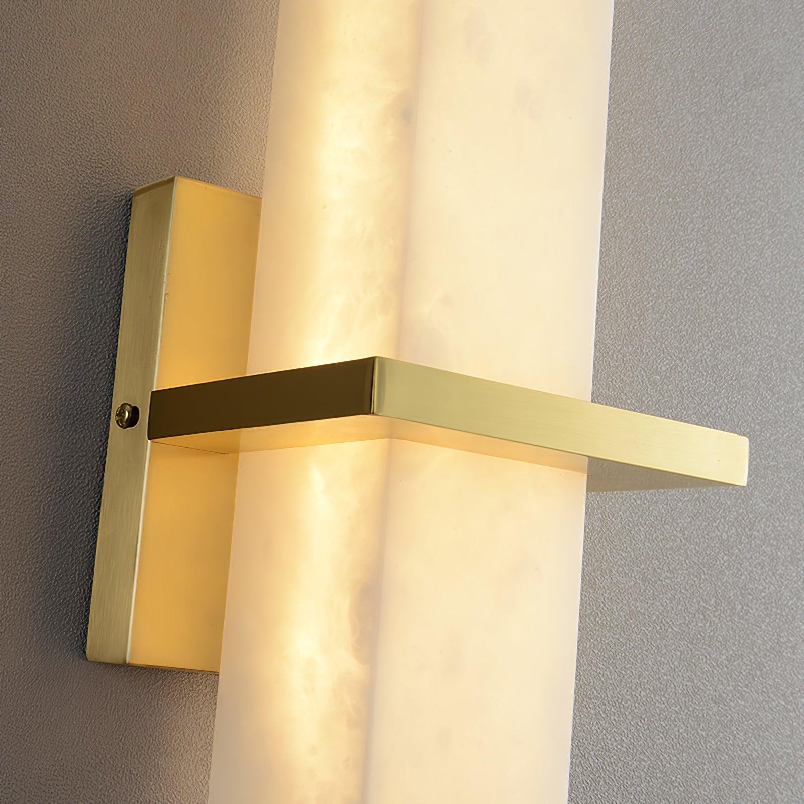 Luste Alabaster Wall Sconce Brass Band Shape - Neutralighting