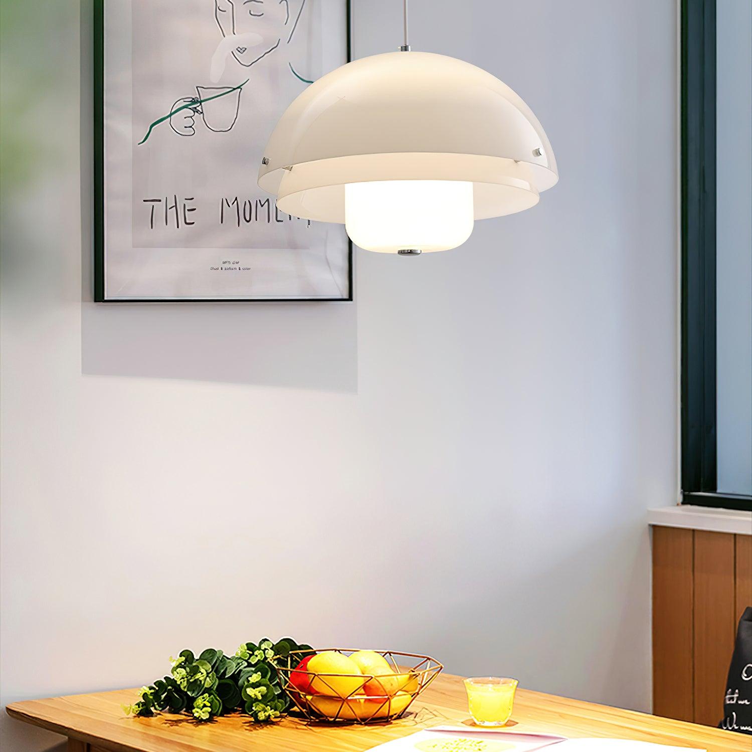 Milk White Layer Pendant Lamp - Blowlighting
