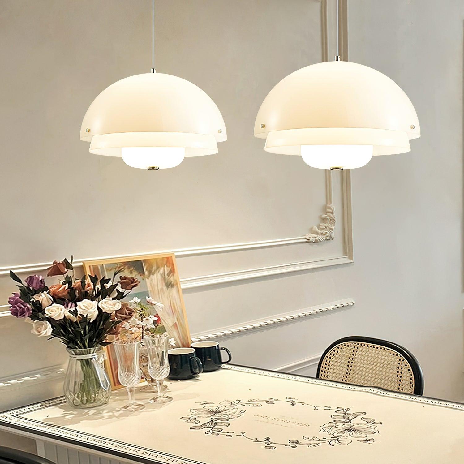 Milk White Layer Pendant Lamp - Blowlighting