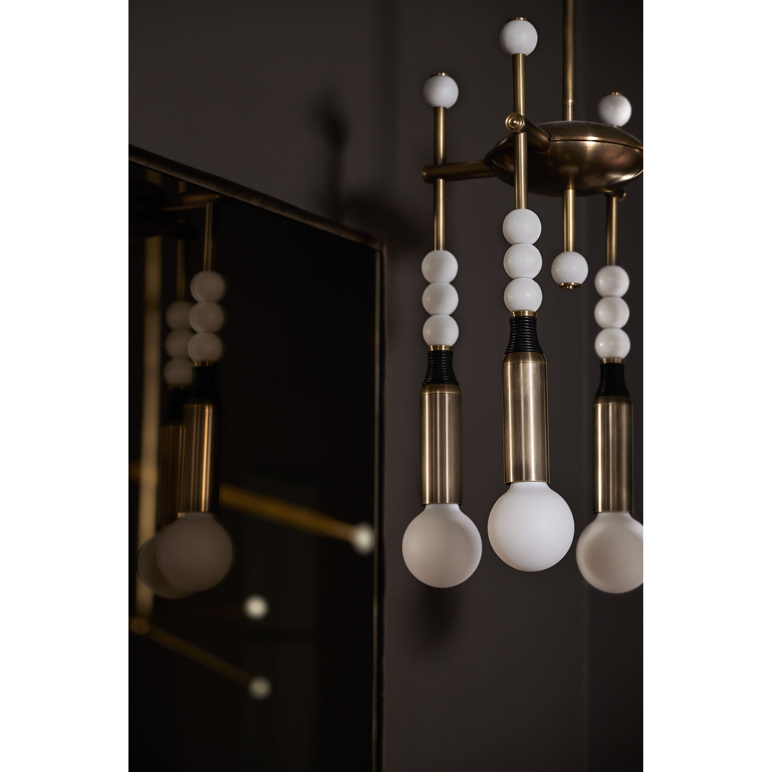Esoleth Traditional Premium Elegance Marble Chandelier - Lamp Copper