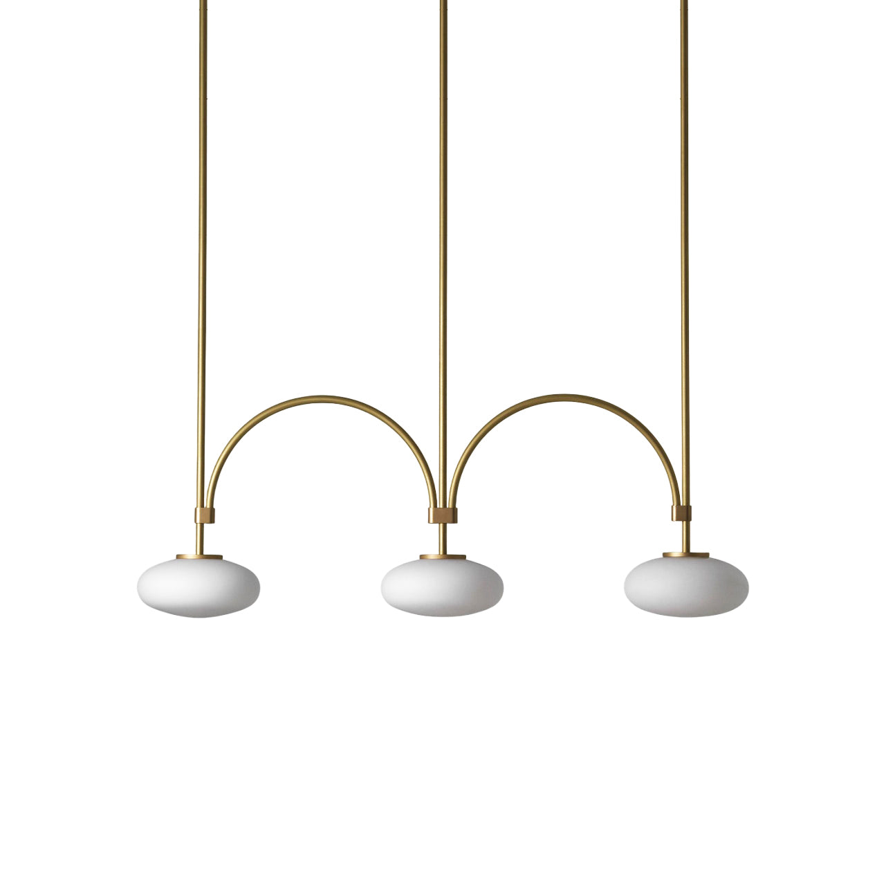 Lythean Modern Minimalist Linear Brass Glass Pendant Lamp - Lamp Copper