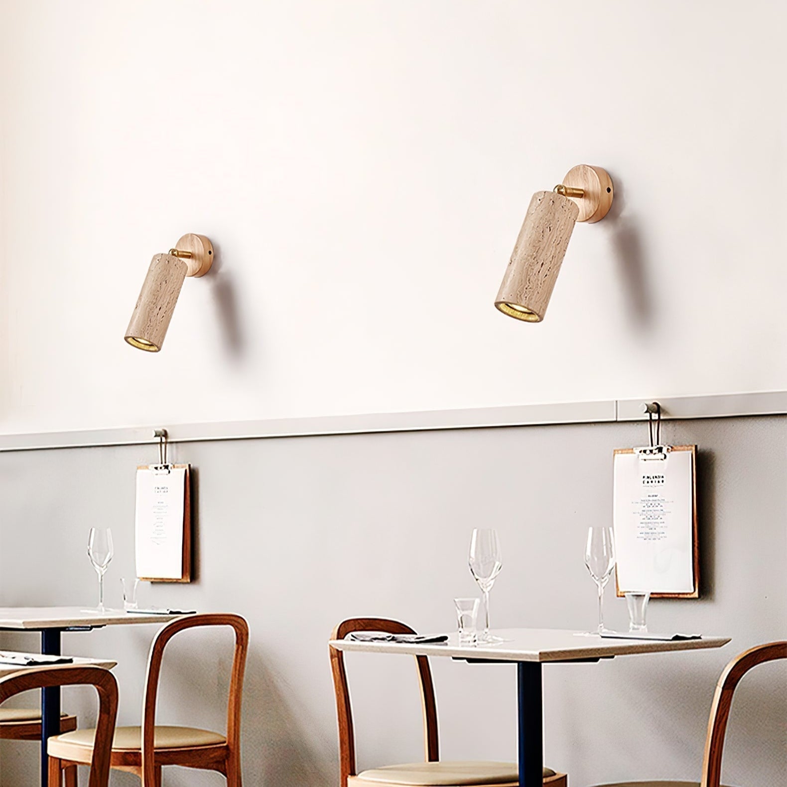 Erzorus Minimalist Travertine Wall Light - Neutralighting