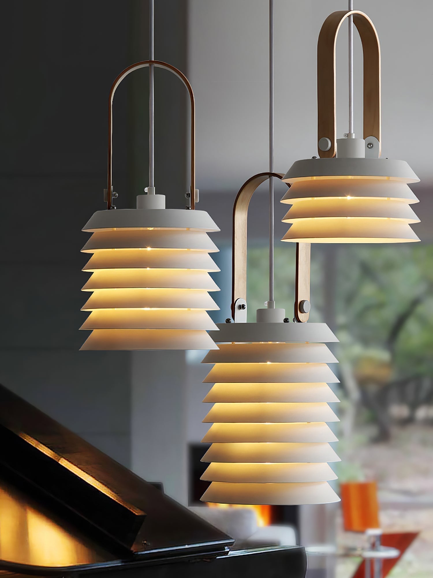 Eurtalia Minimalist Art Metal Lantern Pendant Lamp - Lamp Copper