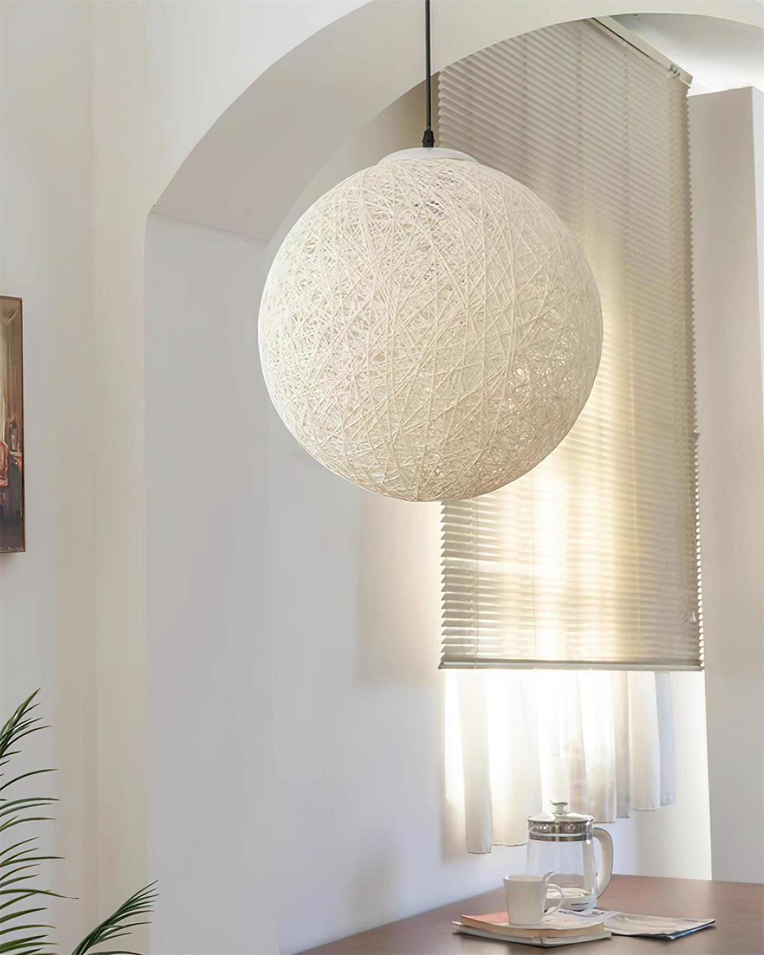 Pendant Light Hemp Rattan Sphere Bohemian - Letslighting
