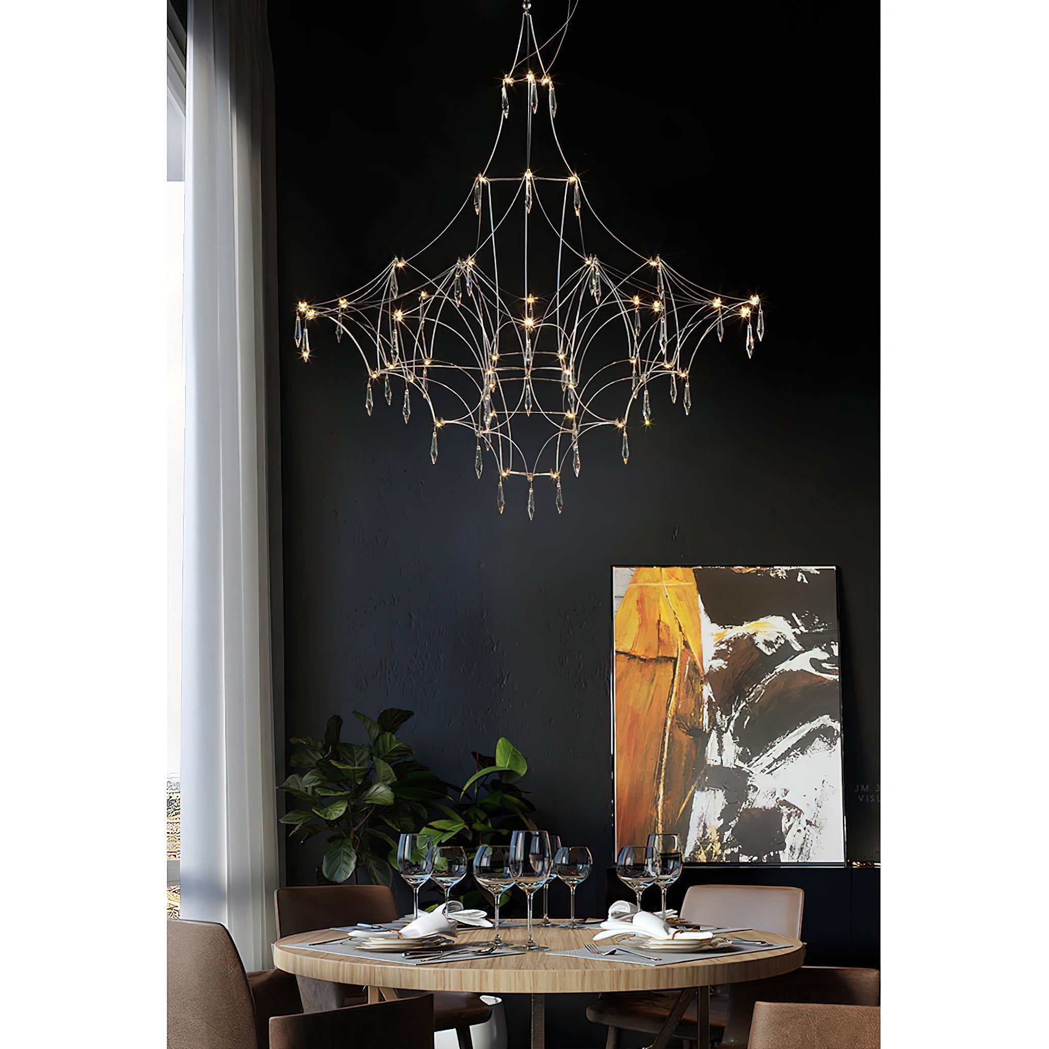 Allaeira Postmodern Luxury Crystal Chandelier - Lamp Copper