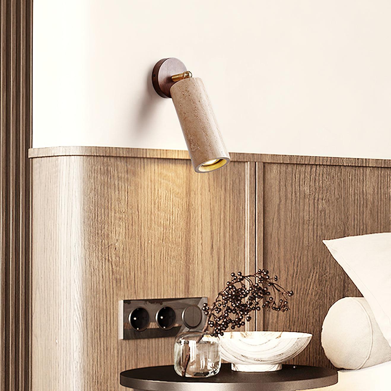 Travion Adjustable Travertine Wall Sconce - Letslighting