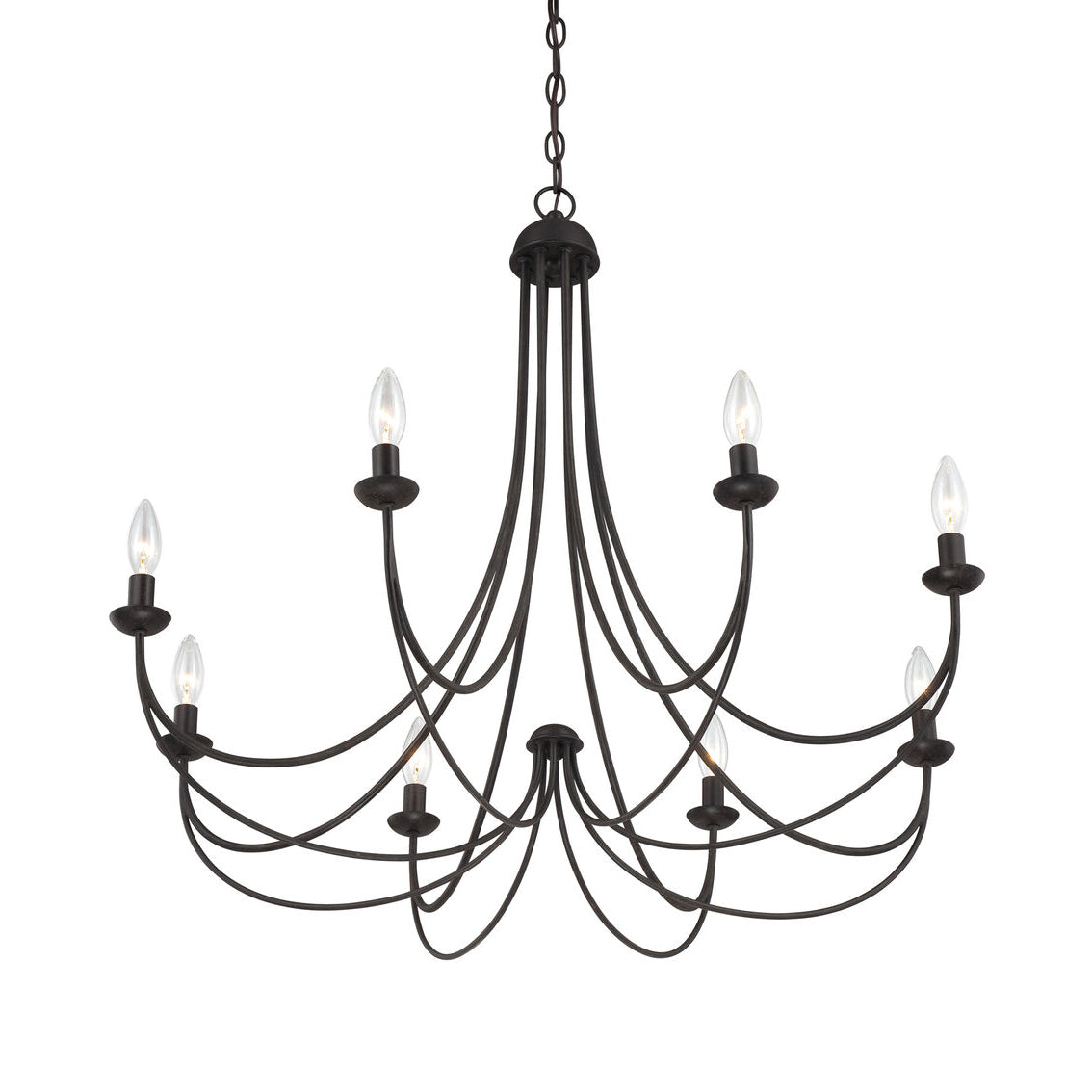 Cotalor Vintage Industrial Metal Chandelier - Lamp Copper