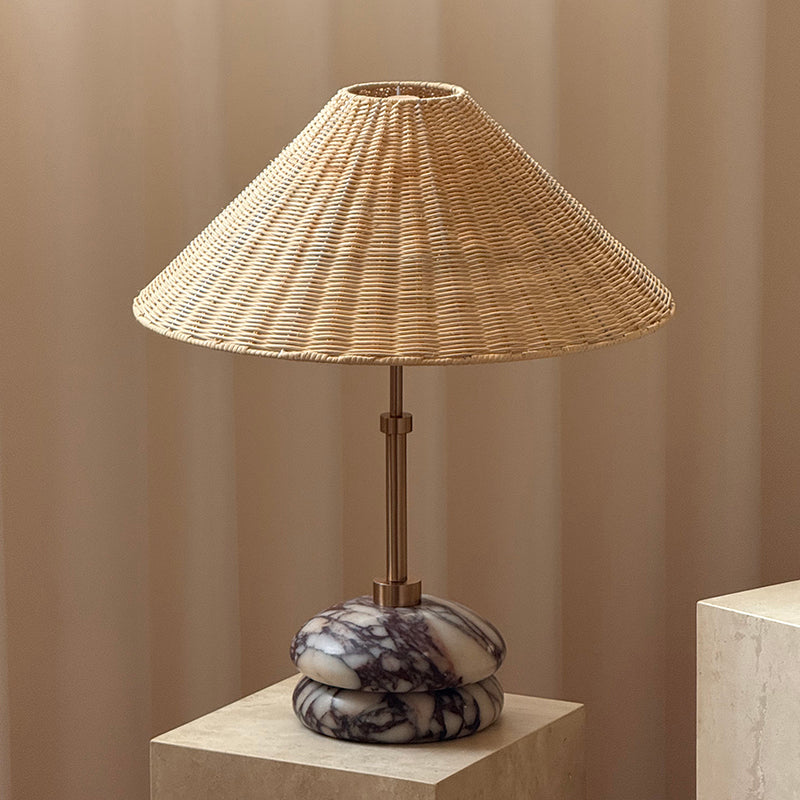 Mission Marble Table Lamp - Lamp Copper
