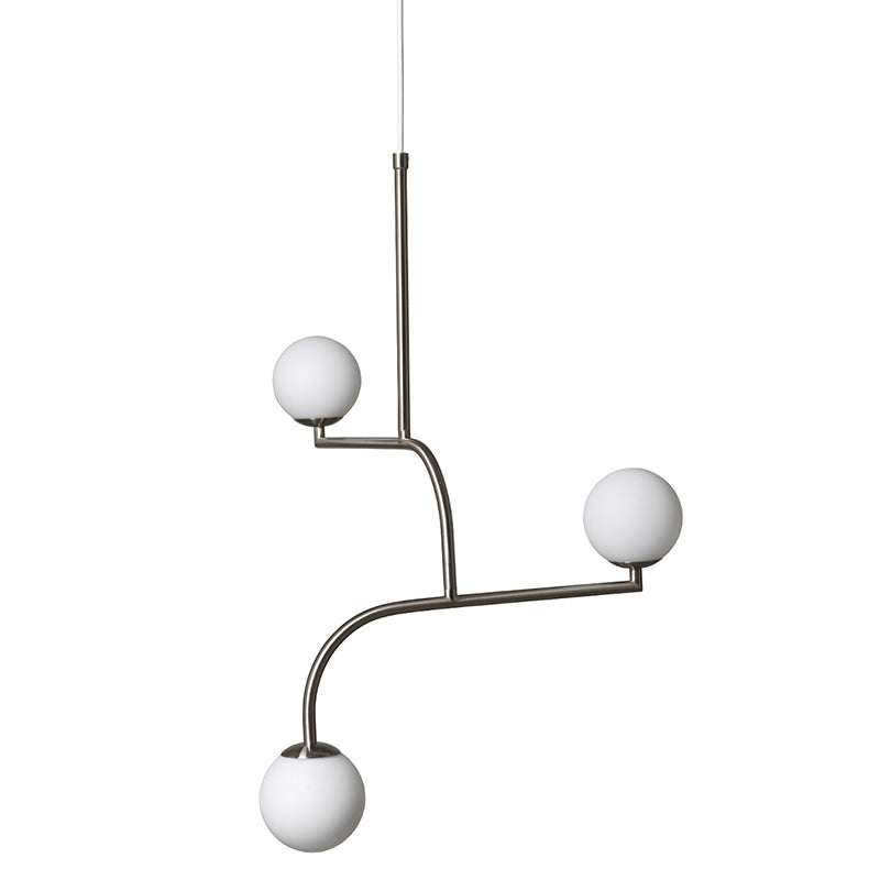 Zelireth Modern Minimalist Brass Glass Chandelier - Lamp Copper