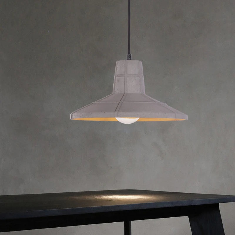 Avi Industriale Metallo Cemento Sospensione Arancione Grigio Soggiorno Cucina