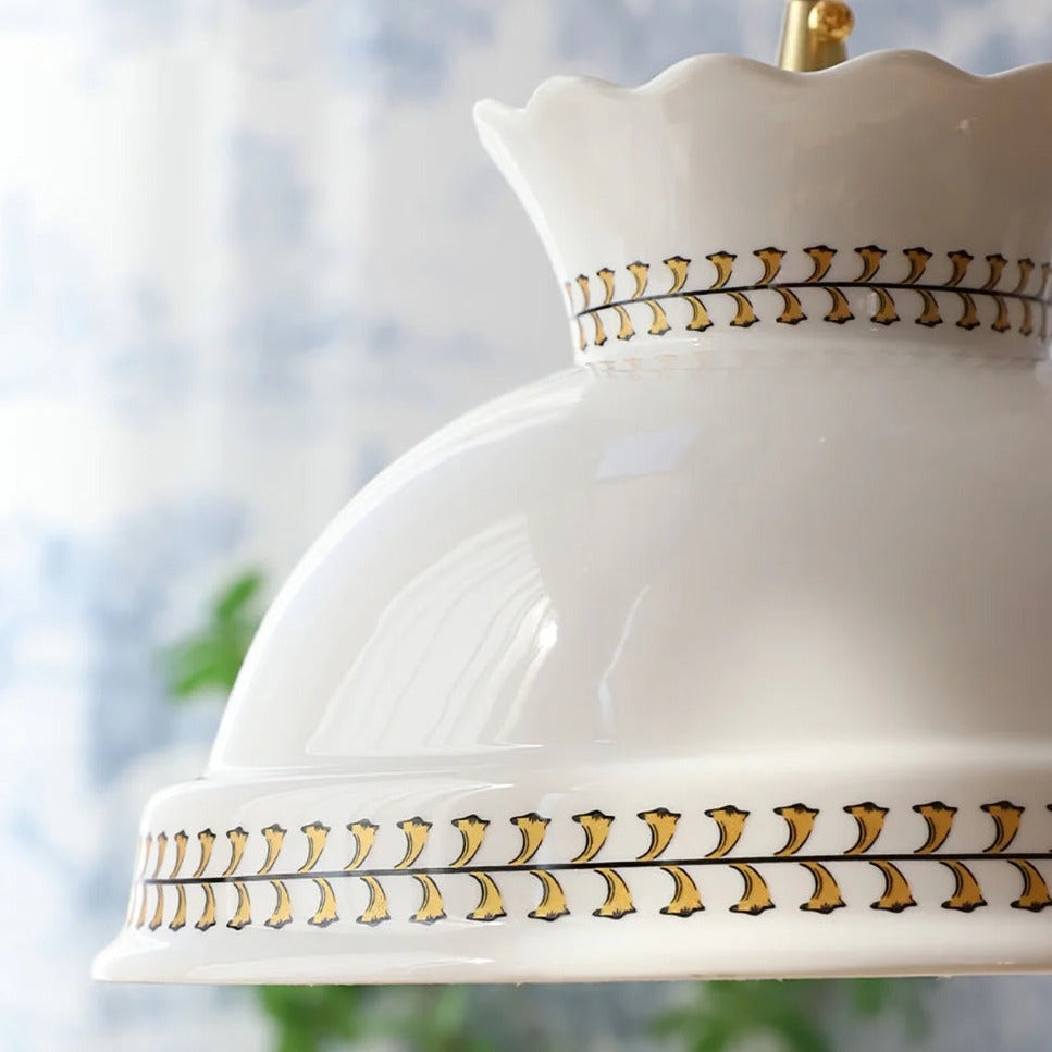 Valentina Moderna Forma Cappello LED Lanpade a Sospensione Ceramica Camera da Letto