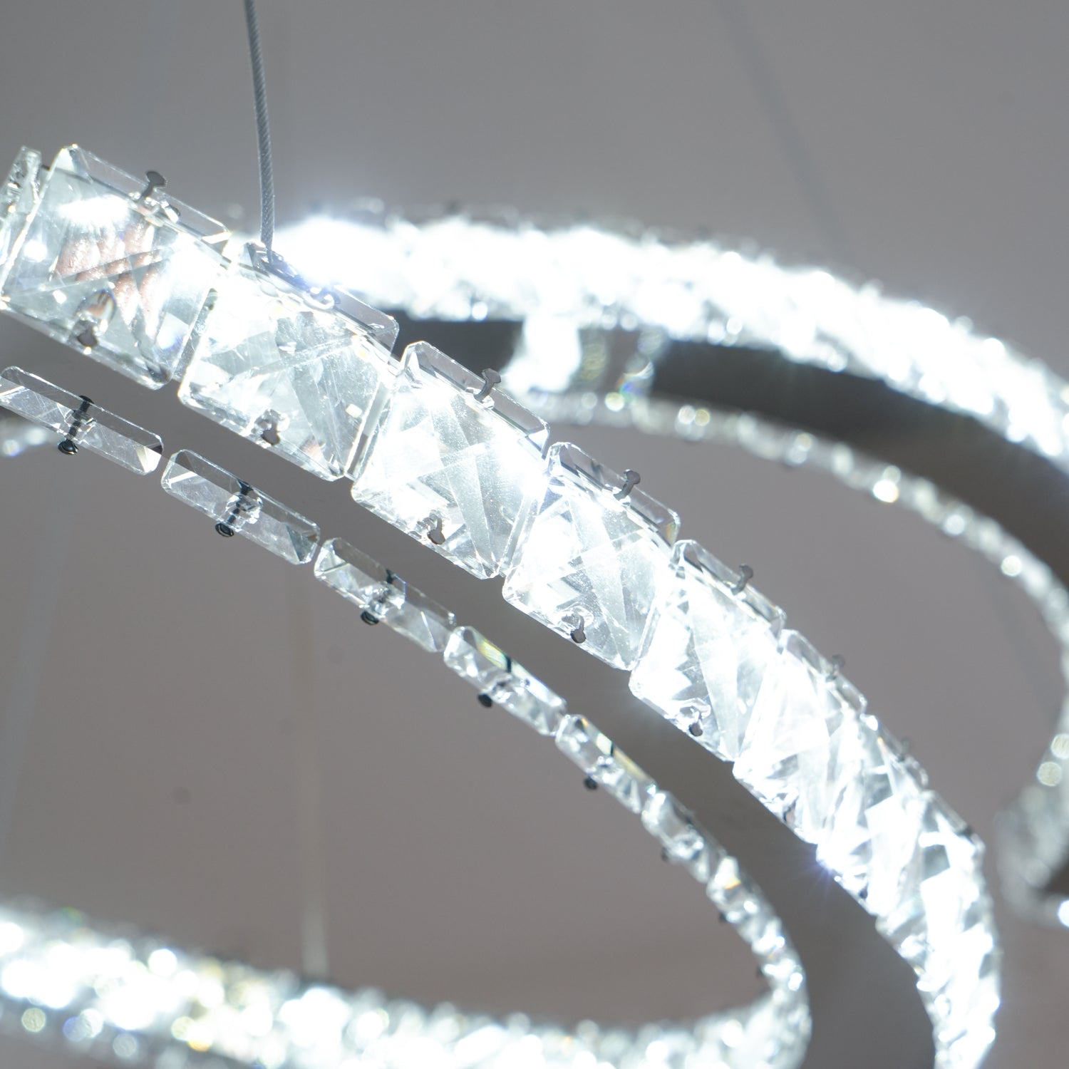 Modern Crystal Double C Chandelier - Blowlighting