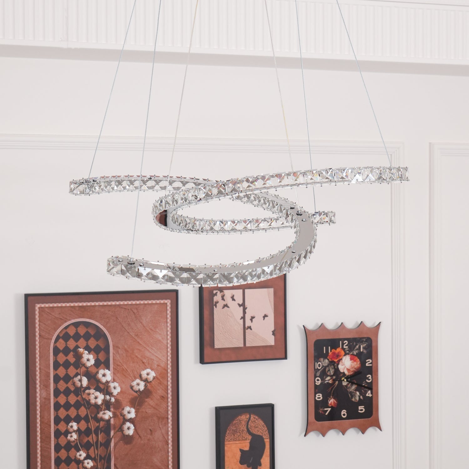 Modern Crystal Double C Chandelier - Blowlighting