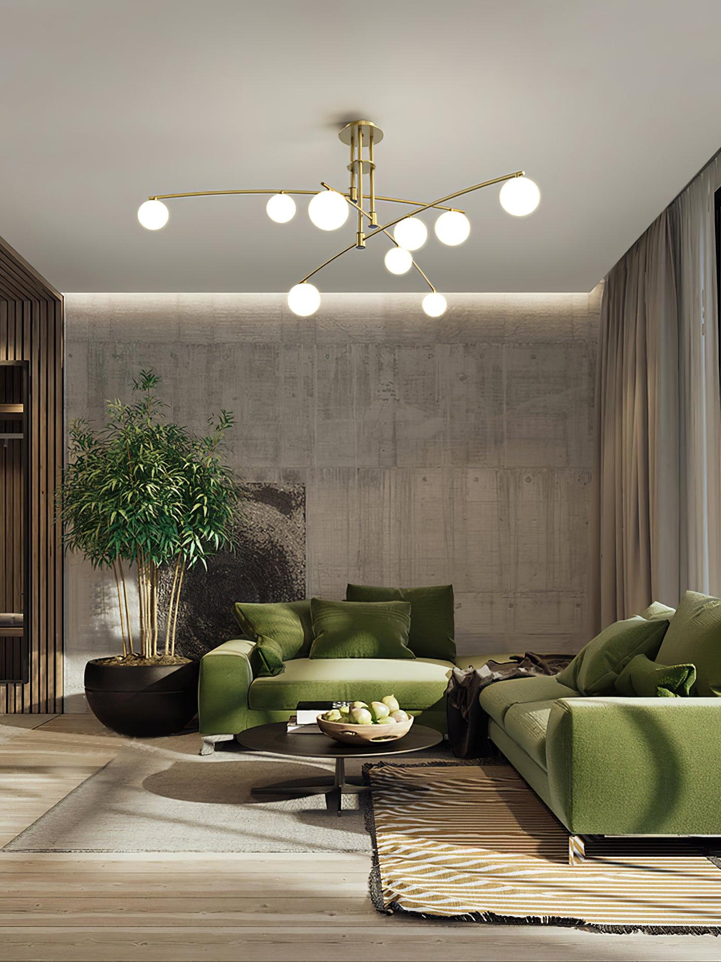 Modern Long Arm Chandelier - Blowlighting