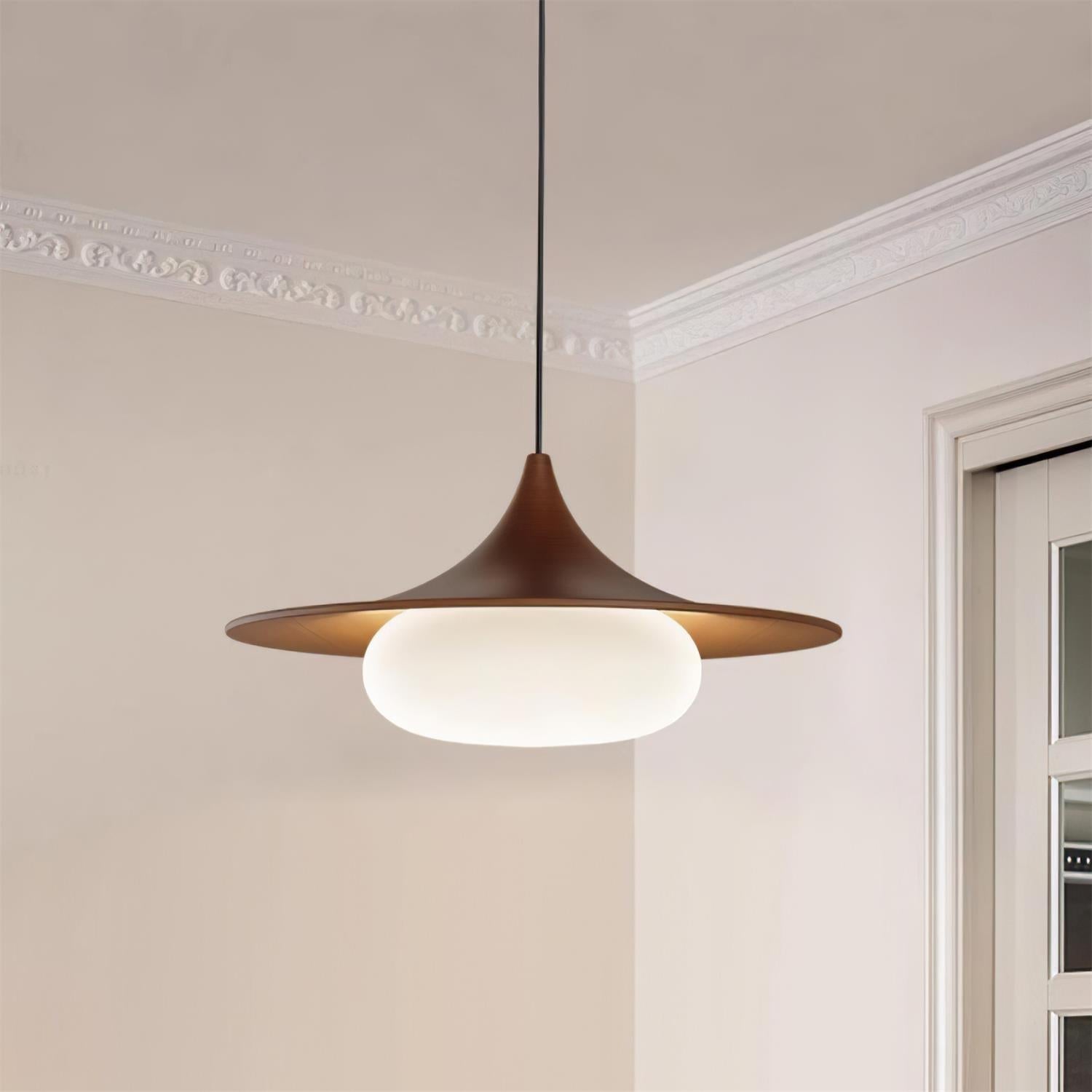 Ovelis Wooden Canopy Pendant Light - Letslighting