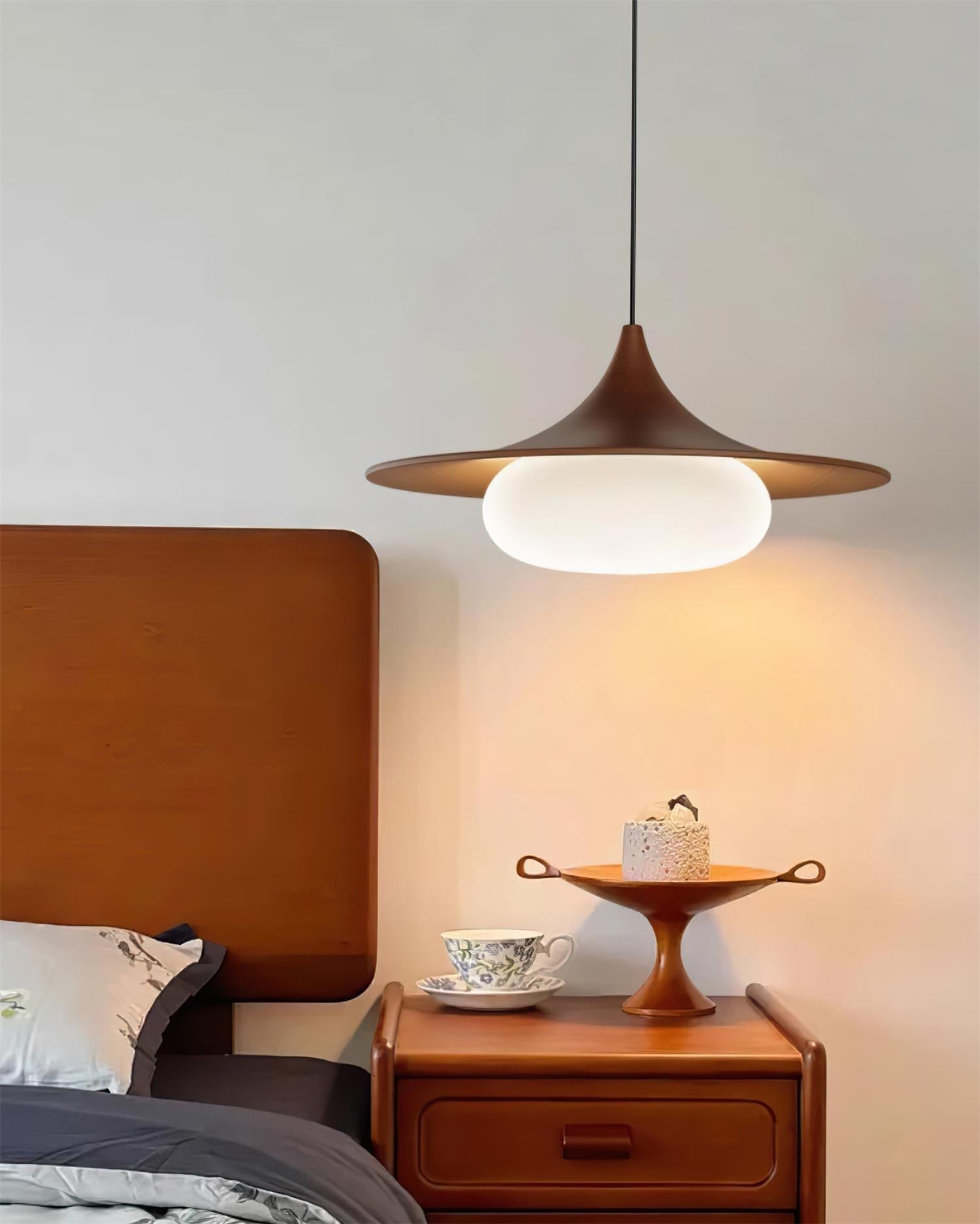 Ovelis Wooden Canopy Pendant Light - Letslighting