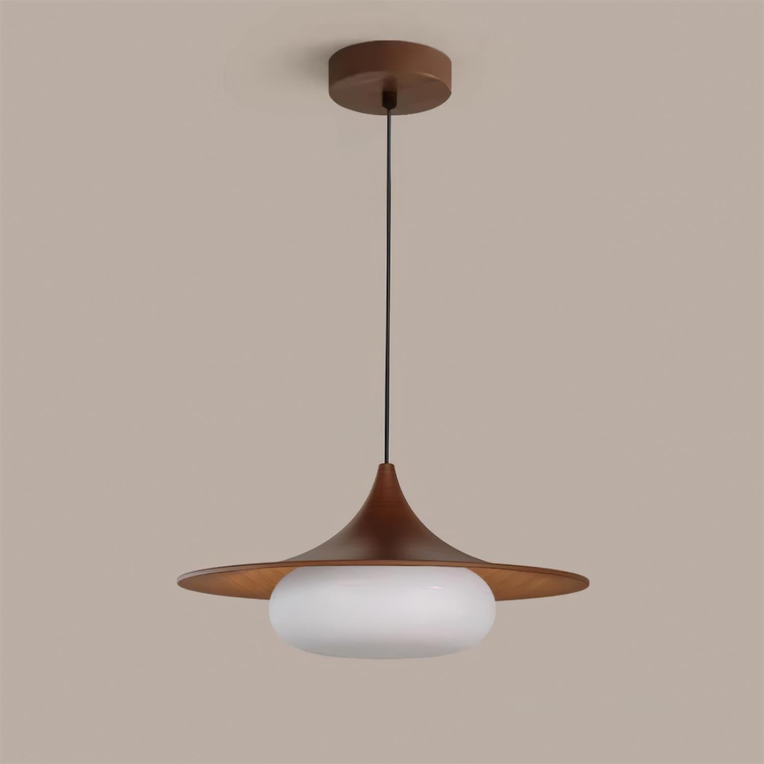 Ovelis Wooden Canopy Pendant Light - Letslighting