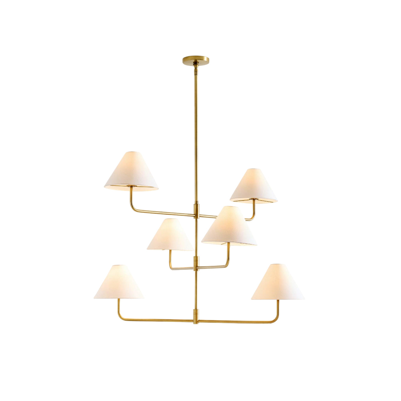 Zoruvyh Three Tier Vintage Industrial Fabric Metal Chandelier - Lamp Copper