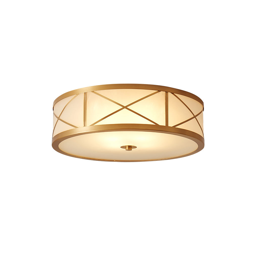 Vovene Modern Minimalist Brass Glass Ceiling Light - Lamp Copper