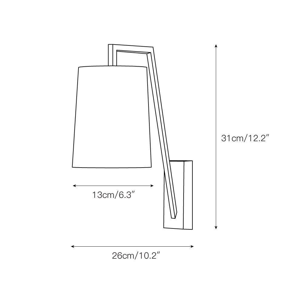 Myvarira Modern Minimalist Brass Fabric Wall Lamp - Lamp Copper