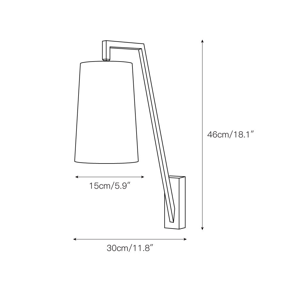 Myvarira Modern Minimalist Brass Fabric Wall Lamp - Lamp Copper