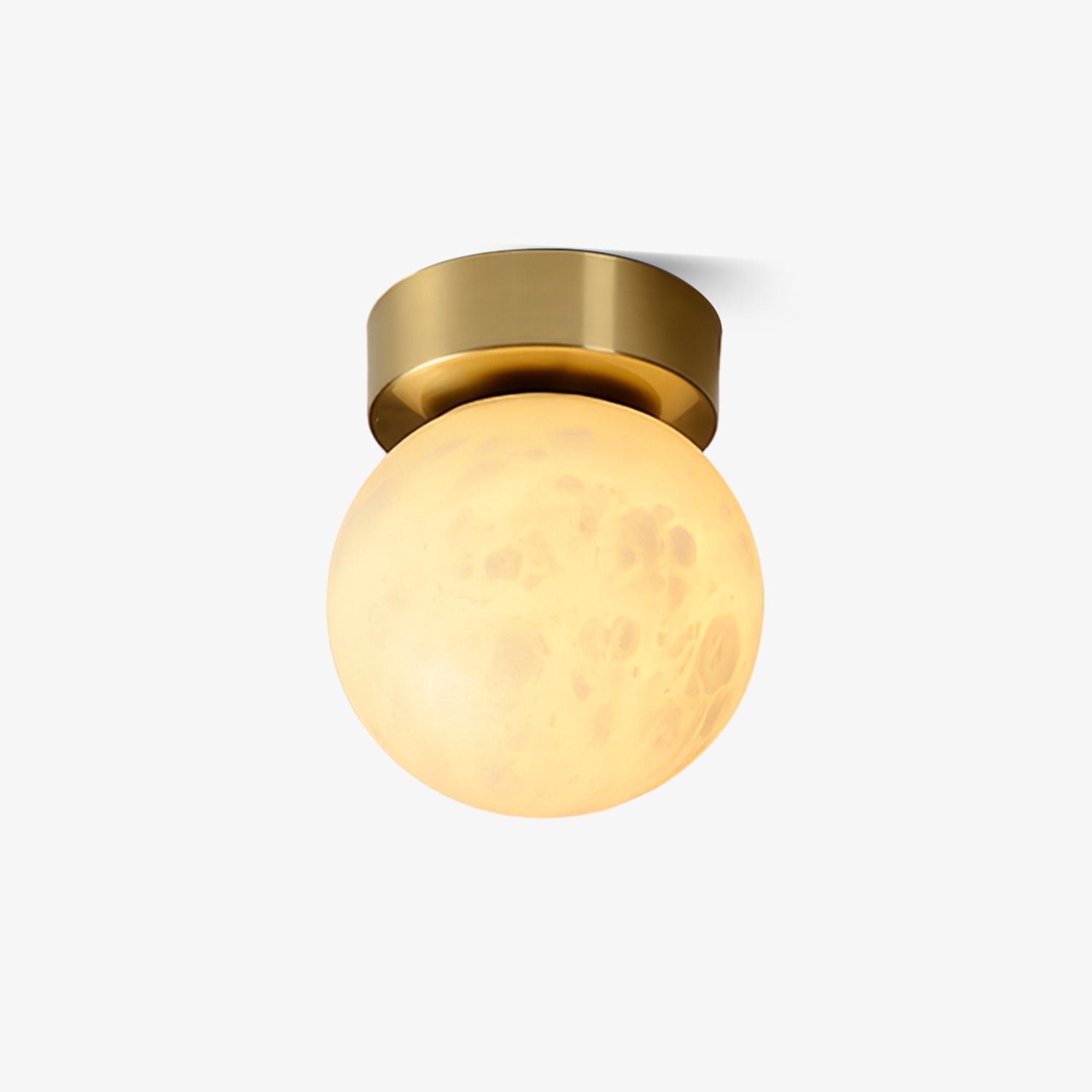 Otheyra Globe Brass Alabaster Ceiling Light - Neutralighting