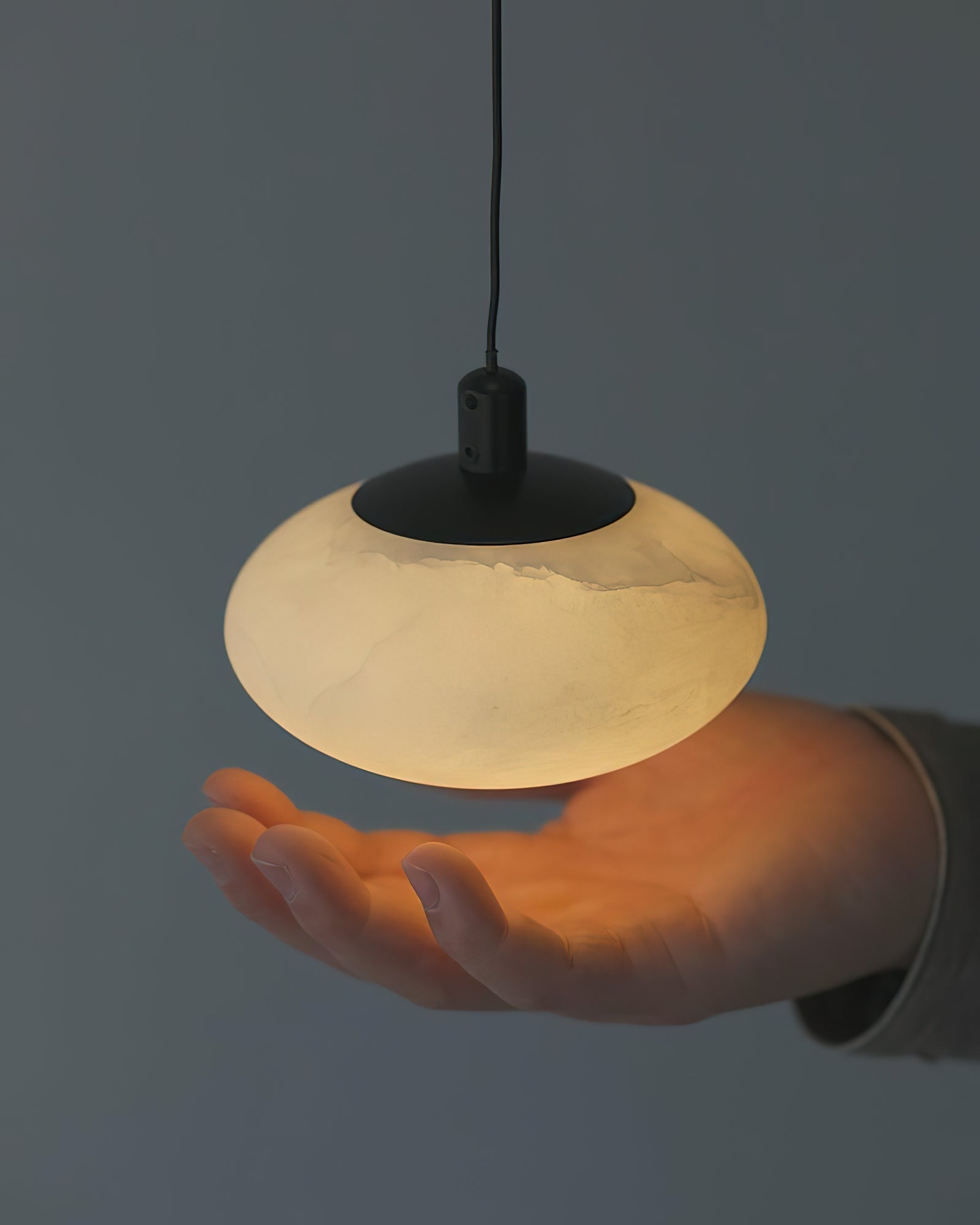 Cuthean Modern Minimalist Brass Alabaster Pendant Lamp - Lamp Copper