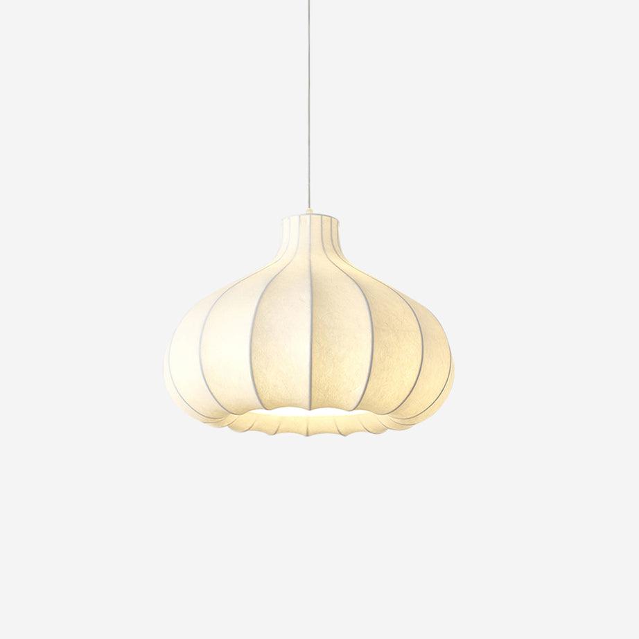 Pendant Light Silky Pleated Silk Shade White - Letslighting