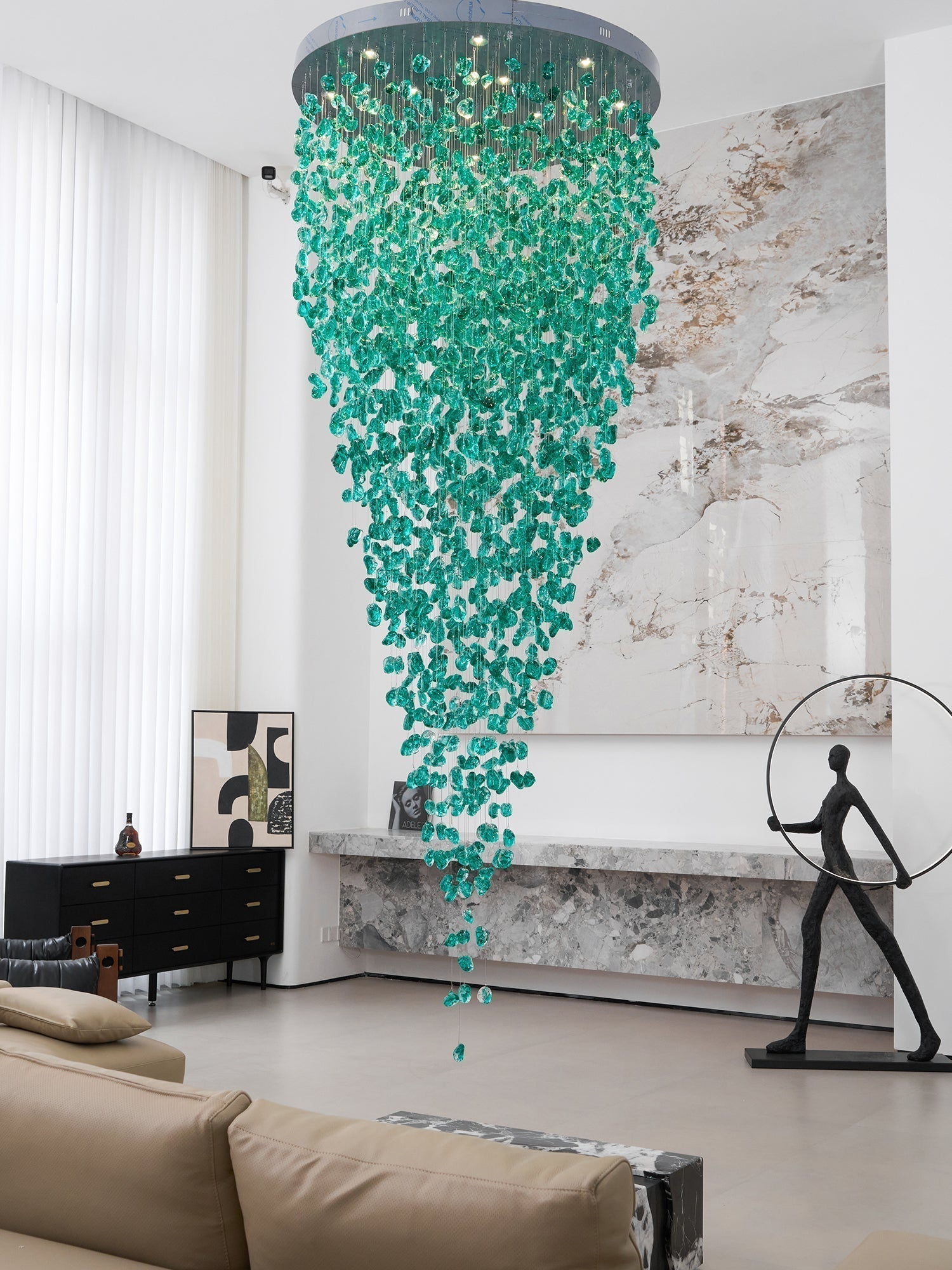 Veshaa Postmodern Luxury Stone Crystal Chandelier - Blowlighting
