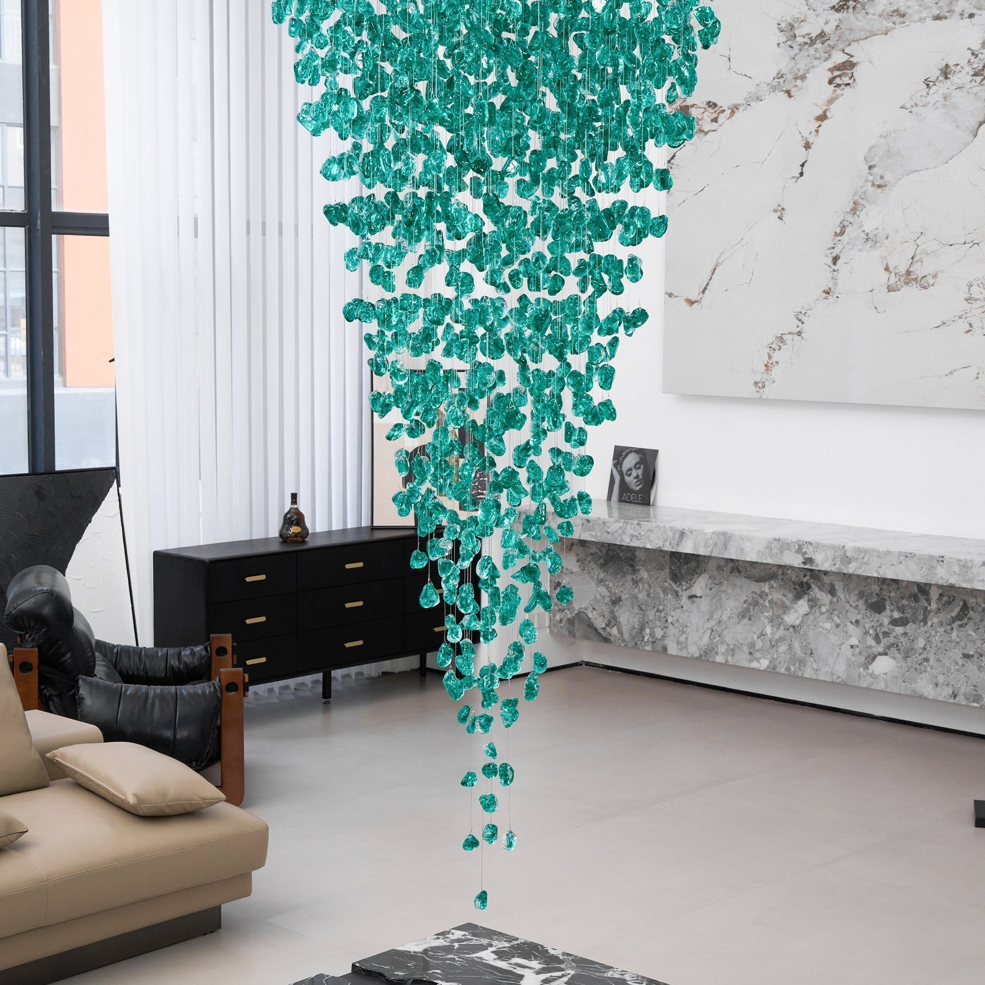 Veshaa Postmodern Luxury Stone Crystal Chandelier - Blowlighting