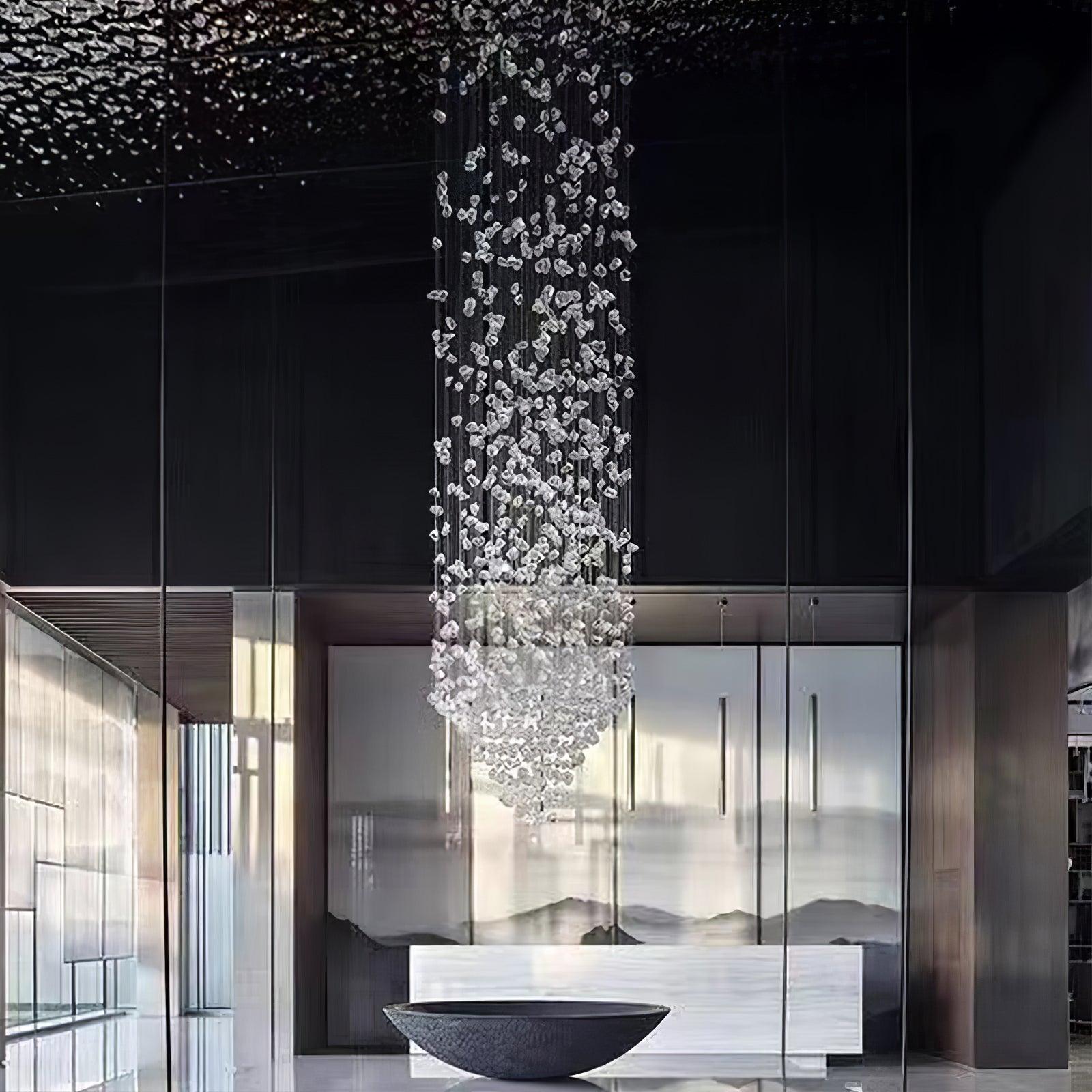 Veshaa Postmodern Luxury Stone Crystal Chandelier - Blowlighting