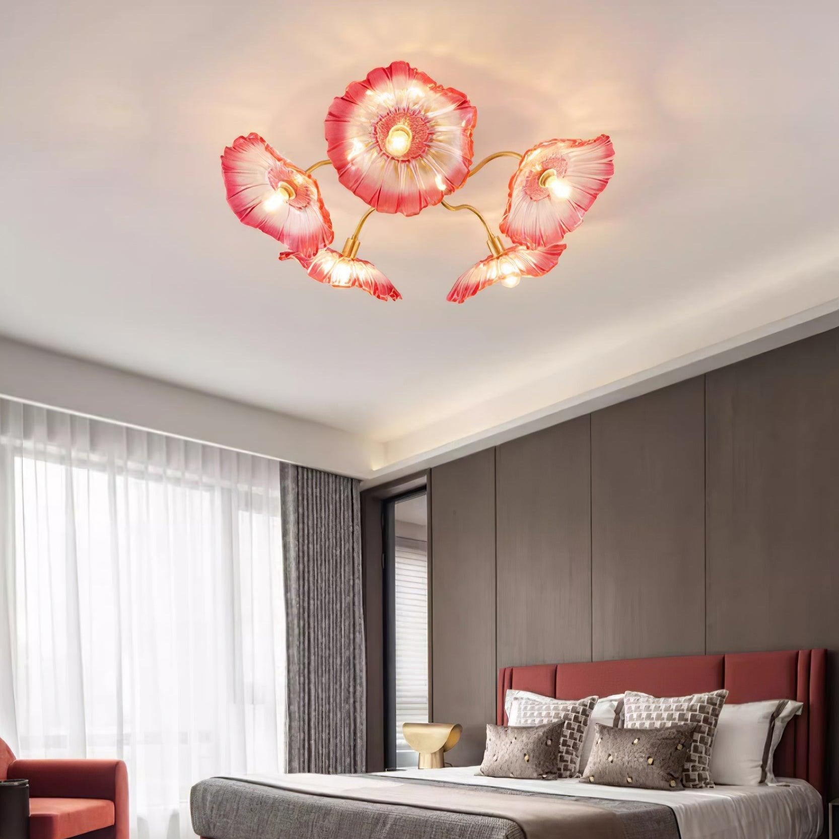 Valentina Lampada da Soffitto a Montaggio Incassato con Fiori in Vetro