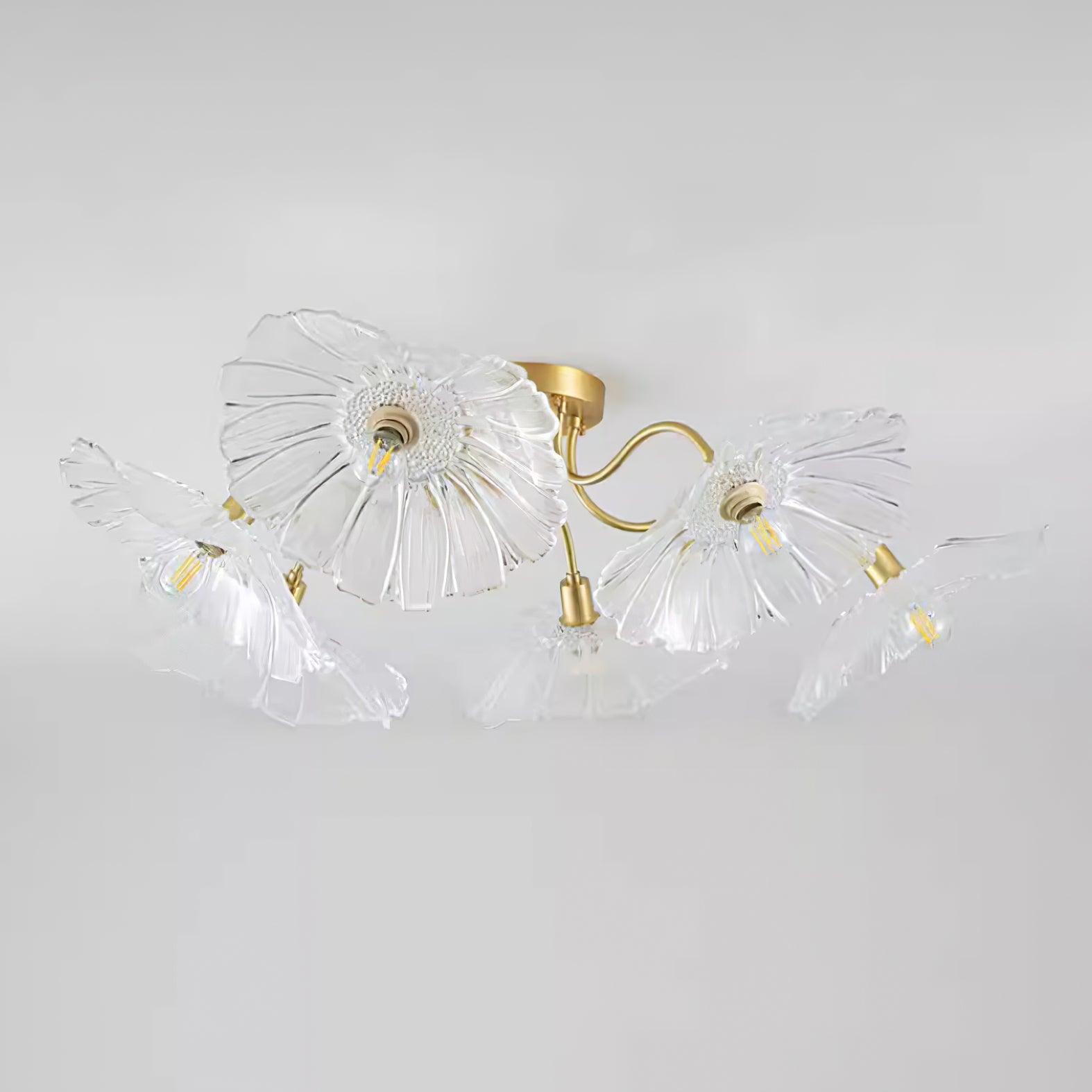 Valentina Lampada da Soffitto a Montaggio Incassato con Fiori in Vetro