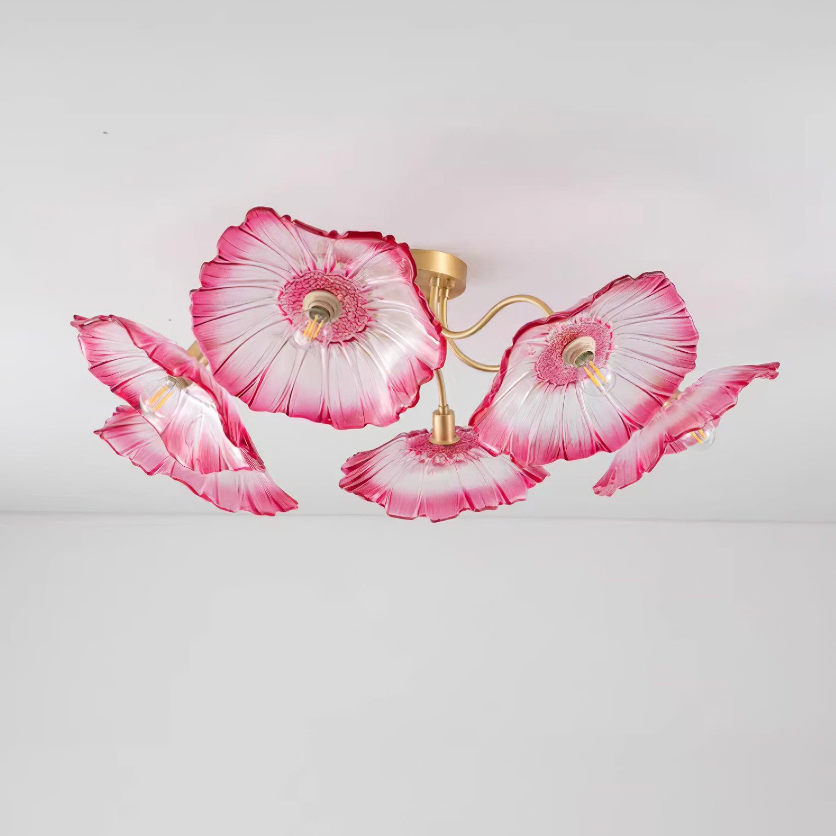 Valentina Lampada da Soffitto a Montaggio Incassato con Fiori in Vetro