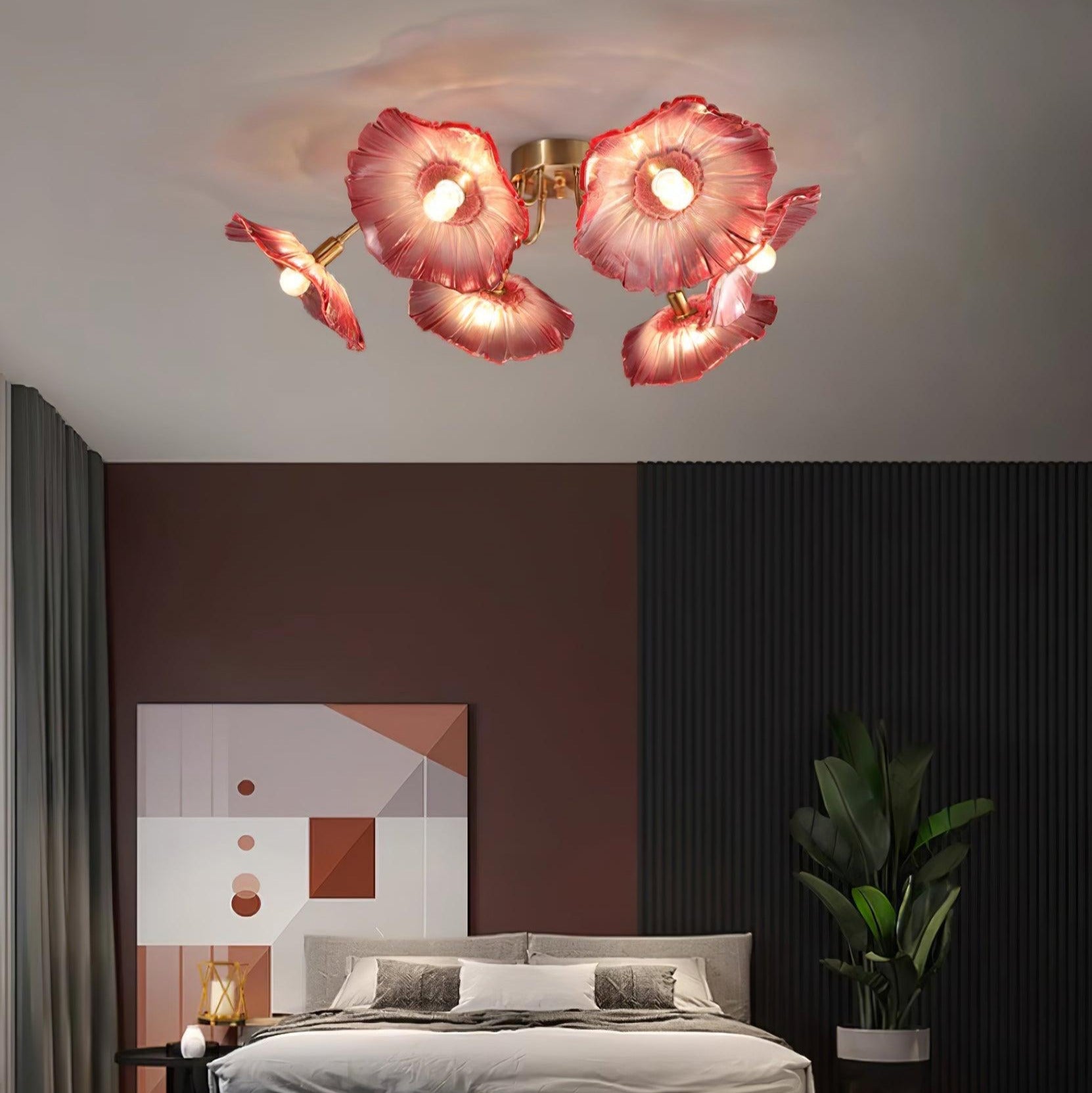 Valentina Lampada da Soffitto a Montaggio Incassato con Fiori in Vetro